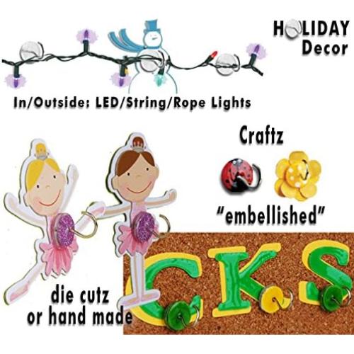 Chincheta con Gancho CraZy TACKz 36 Piezas Transparente