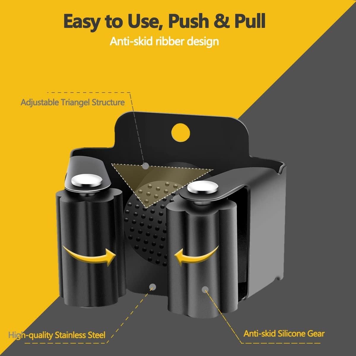 Soporte de Escoba de Pared Verdenu Acero Inoxidable 6 Paquetes