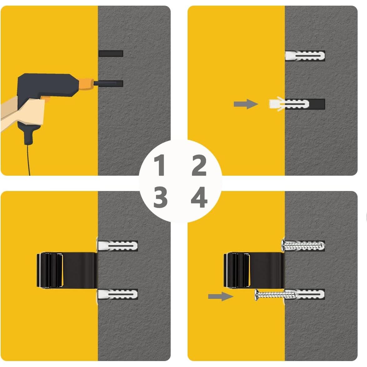 Soporte de Escoba de Pared Verdenu Acero Inoxidable 6 Paquetes