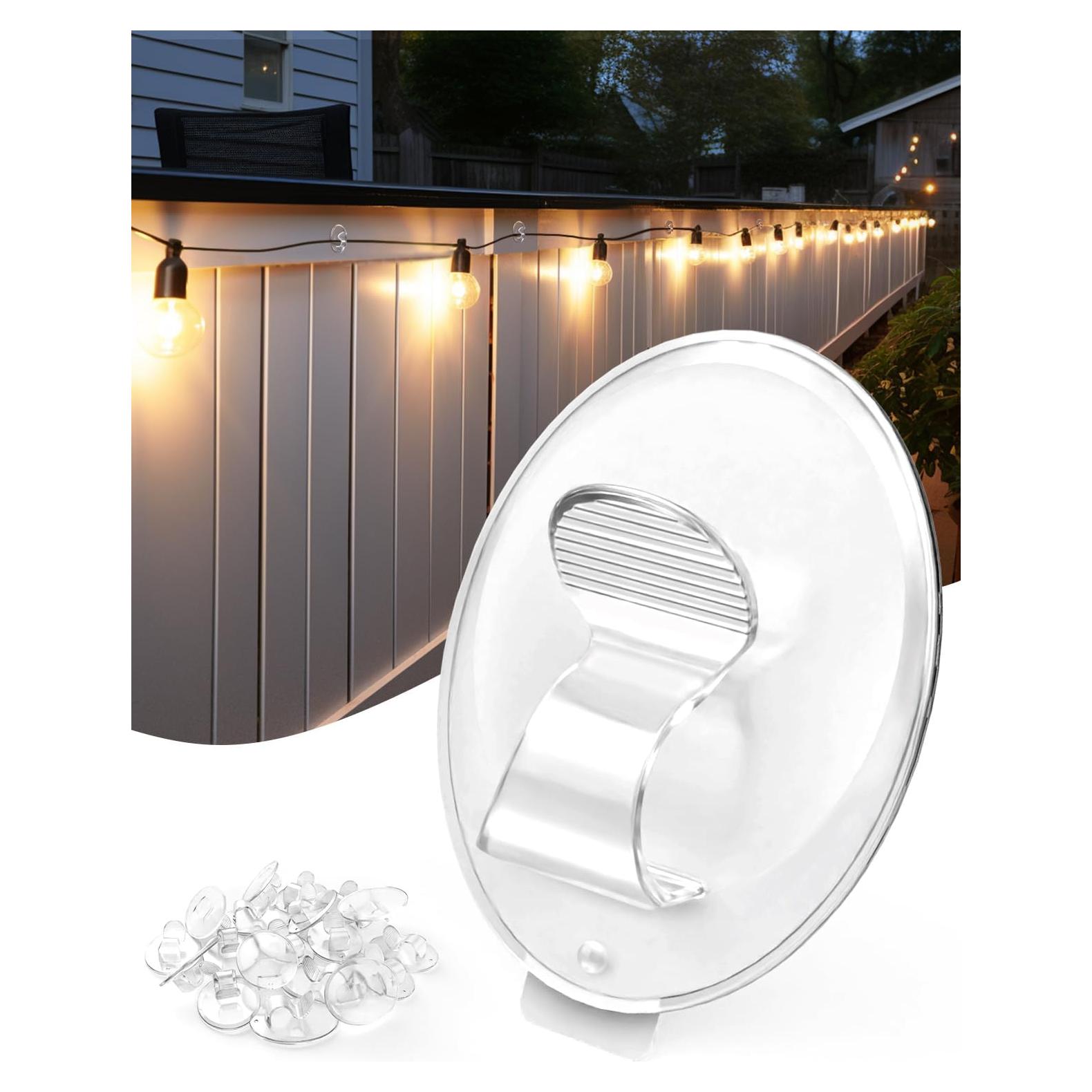 Ganchos Adhesivos para Luces de Cuerda Jueion - 20 Piezas