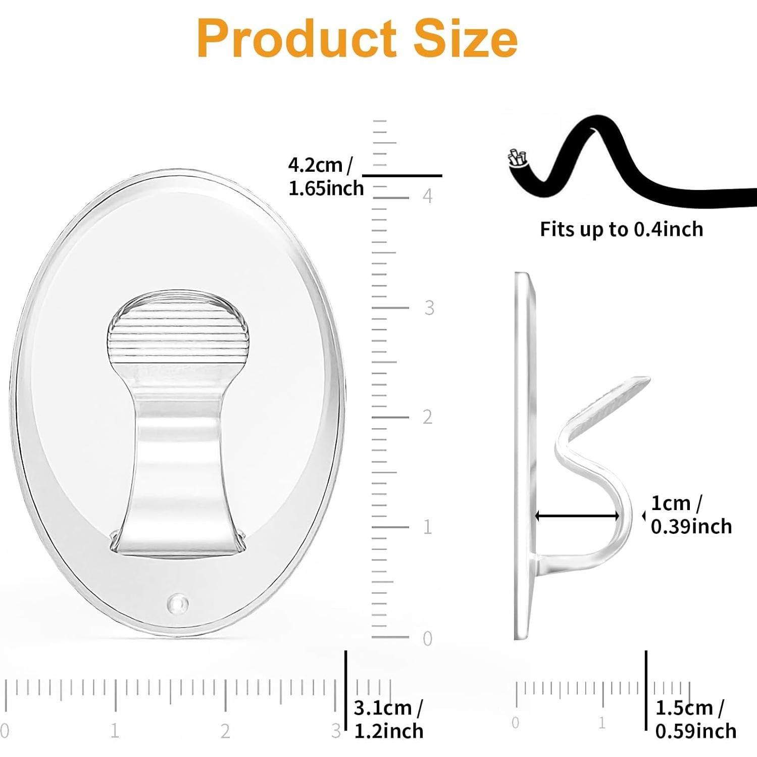 Ganchos Adhesivos para Luces de Cuerda Jueion - 20 Piezas