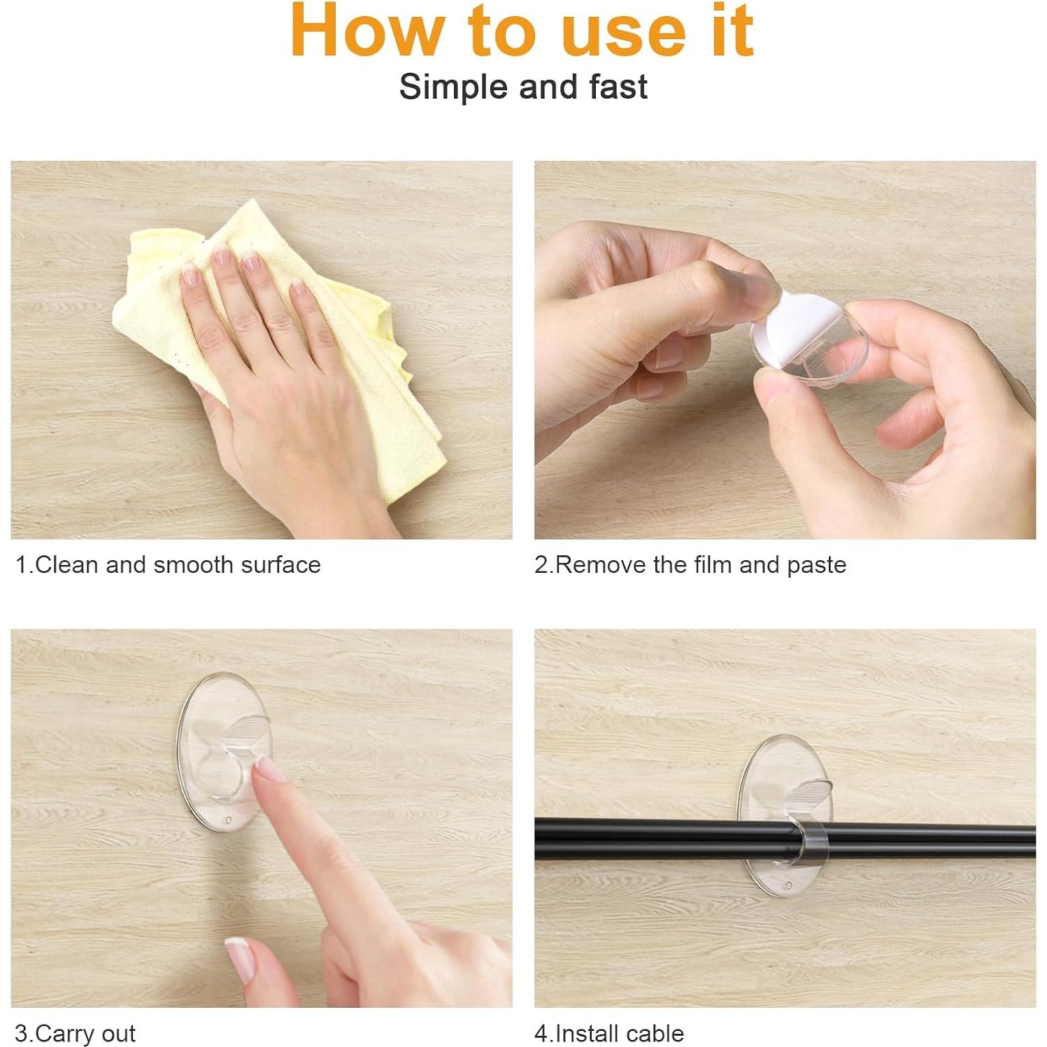 Ganchos Adhesivos para Luces de Cuerda Jueion - 20 Piezas