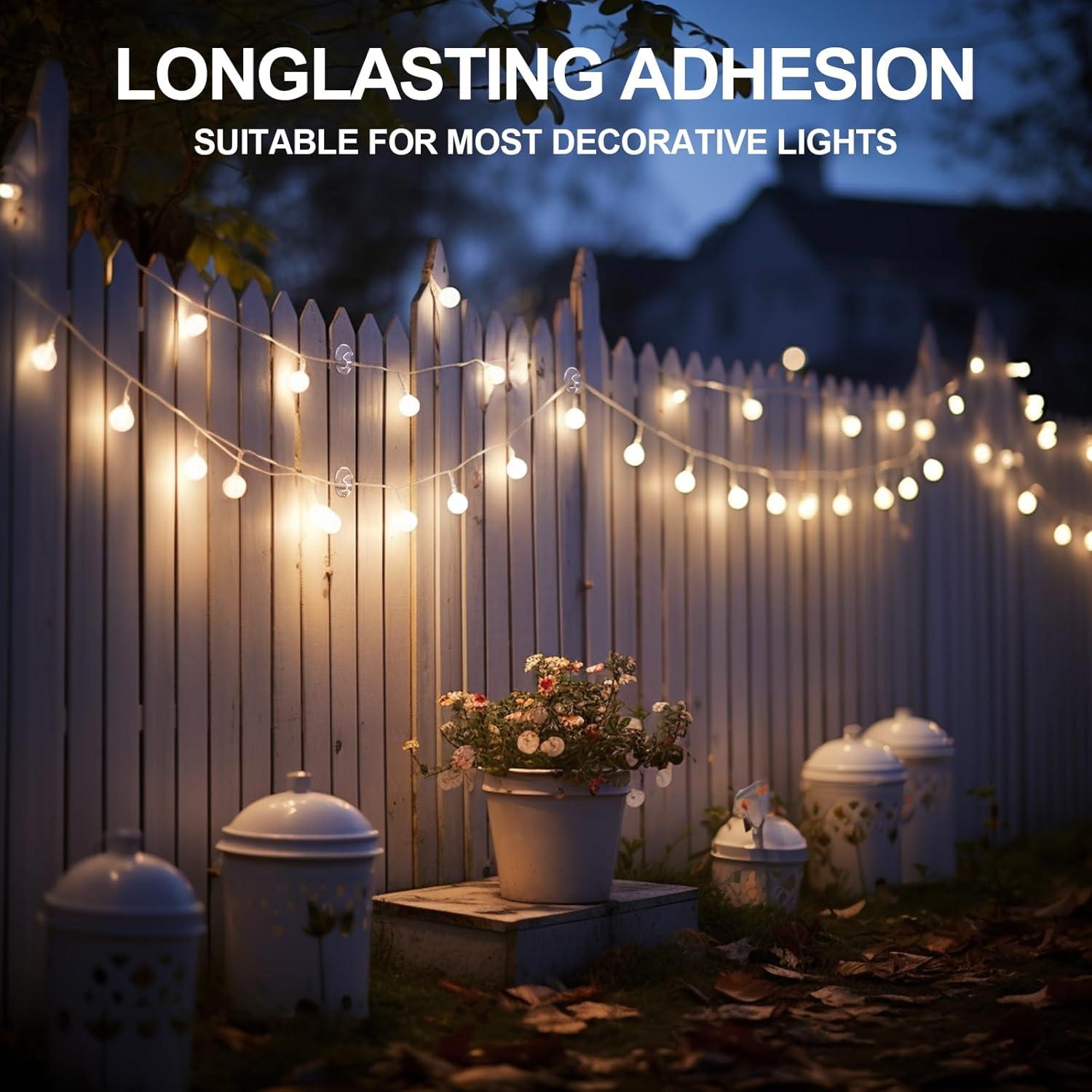 Ganchos Adhesivos para Luces de Cuerda Jueion - 20 Piezas