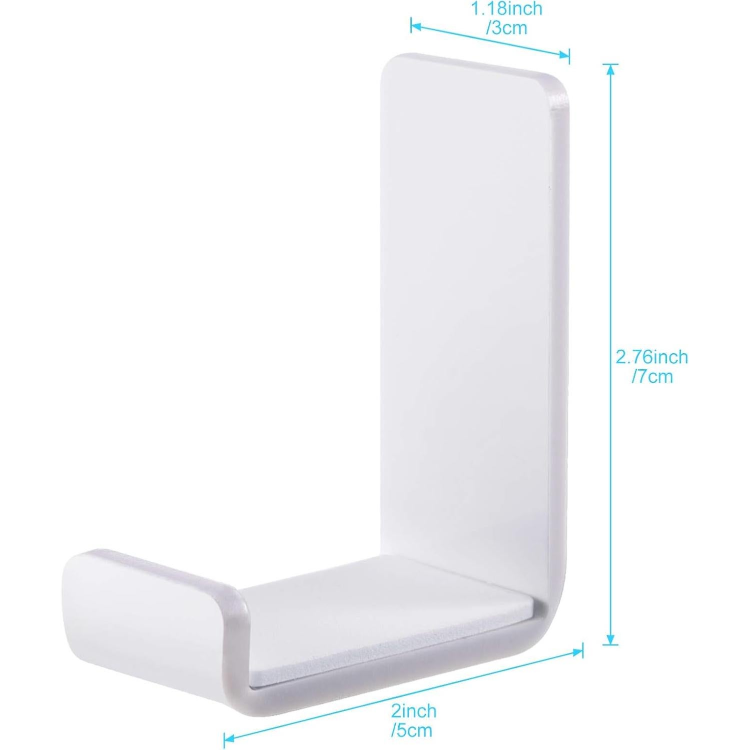 Soporte para Auriculares Weewooday 4 Piezas Acrílico Blanco
