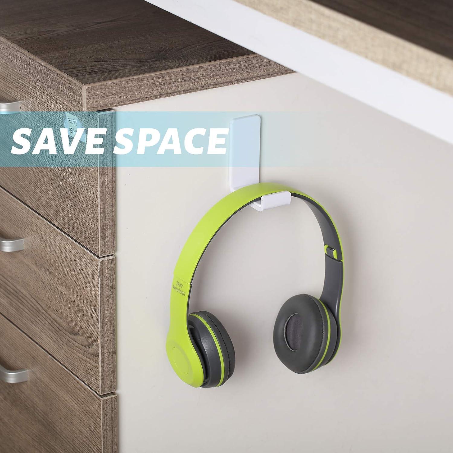 Soporte para Auriculares Weewooday 4 Piezas Acrílico Blanco