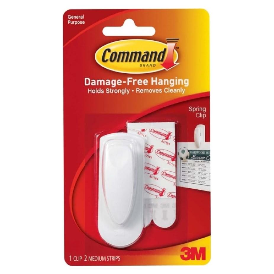 Clip de Resorte Command Blanco 1 Unidad con Adhesivos