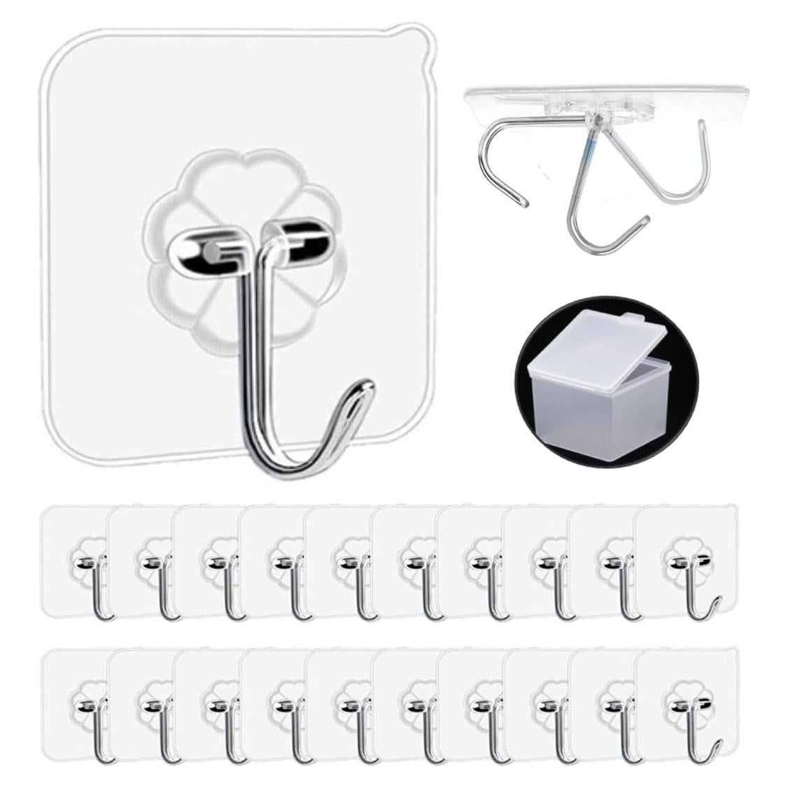 Ganchos Adhesivos de Alta Resistencia QUALIALL - 20 Paquetes, 15kg