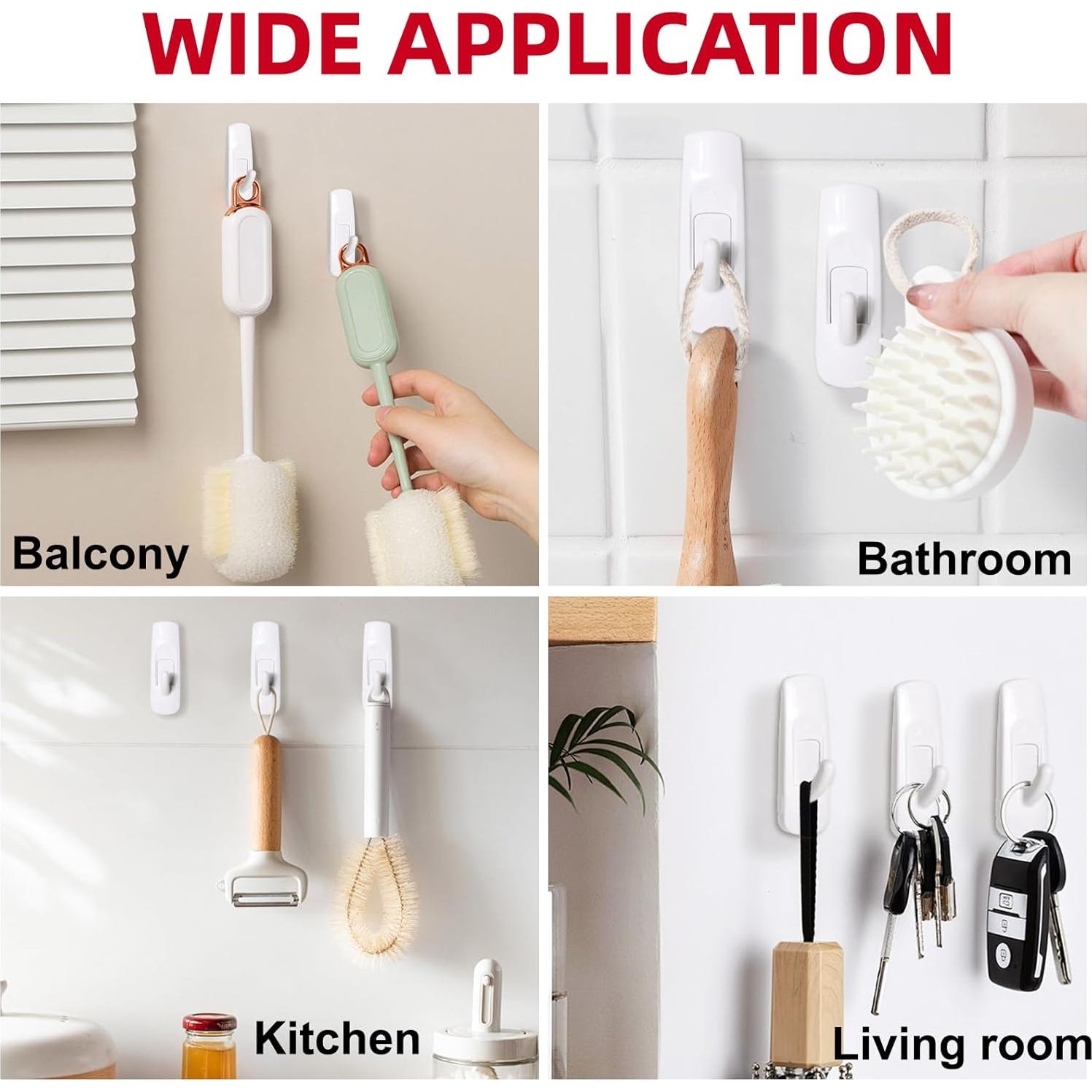 20 Ganchos Adhesivos Sinfuo Alta Resistencia para Pared