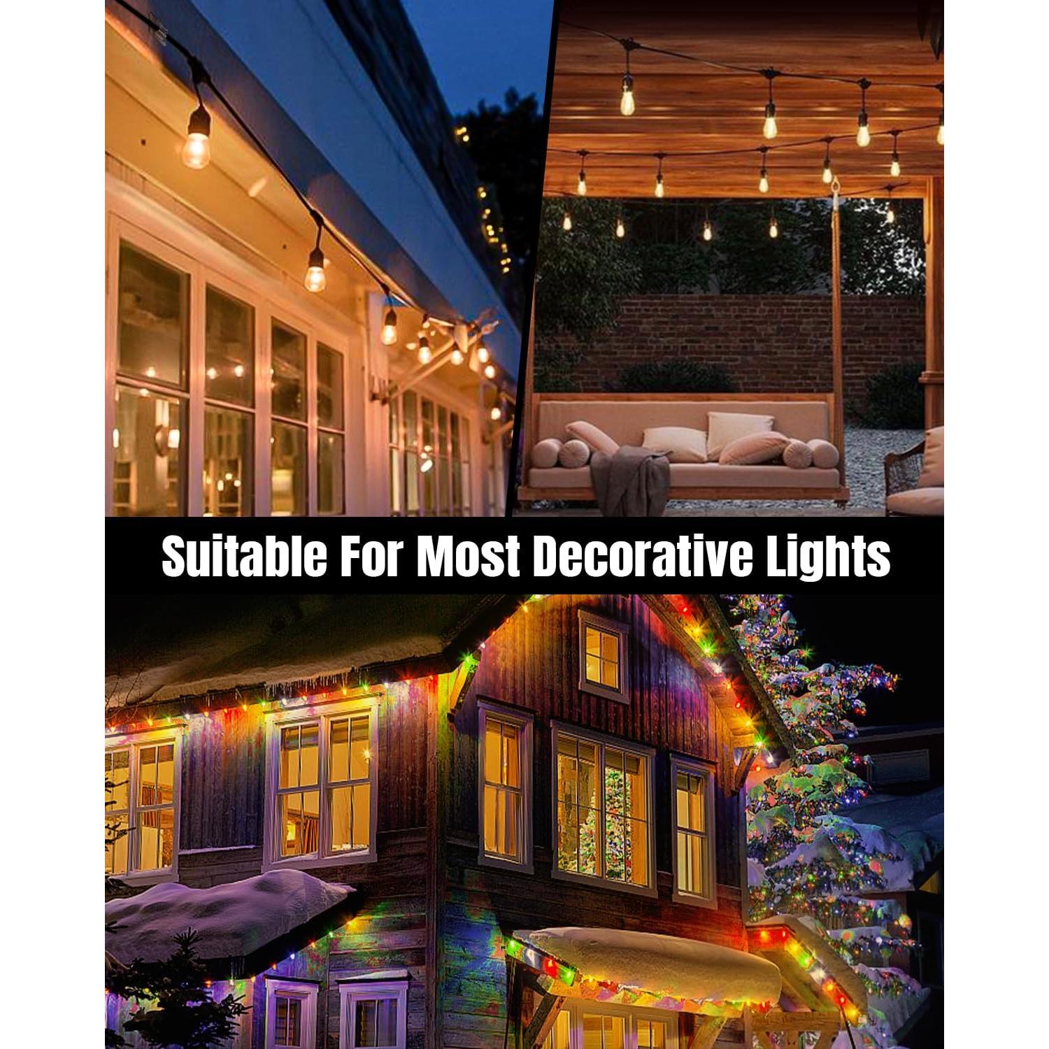 Ganchos Transparentes para Luces de Cuerda LZC - 25 Piezas