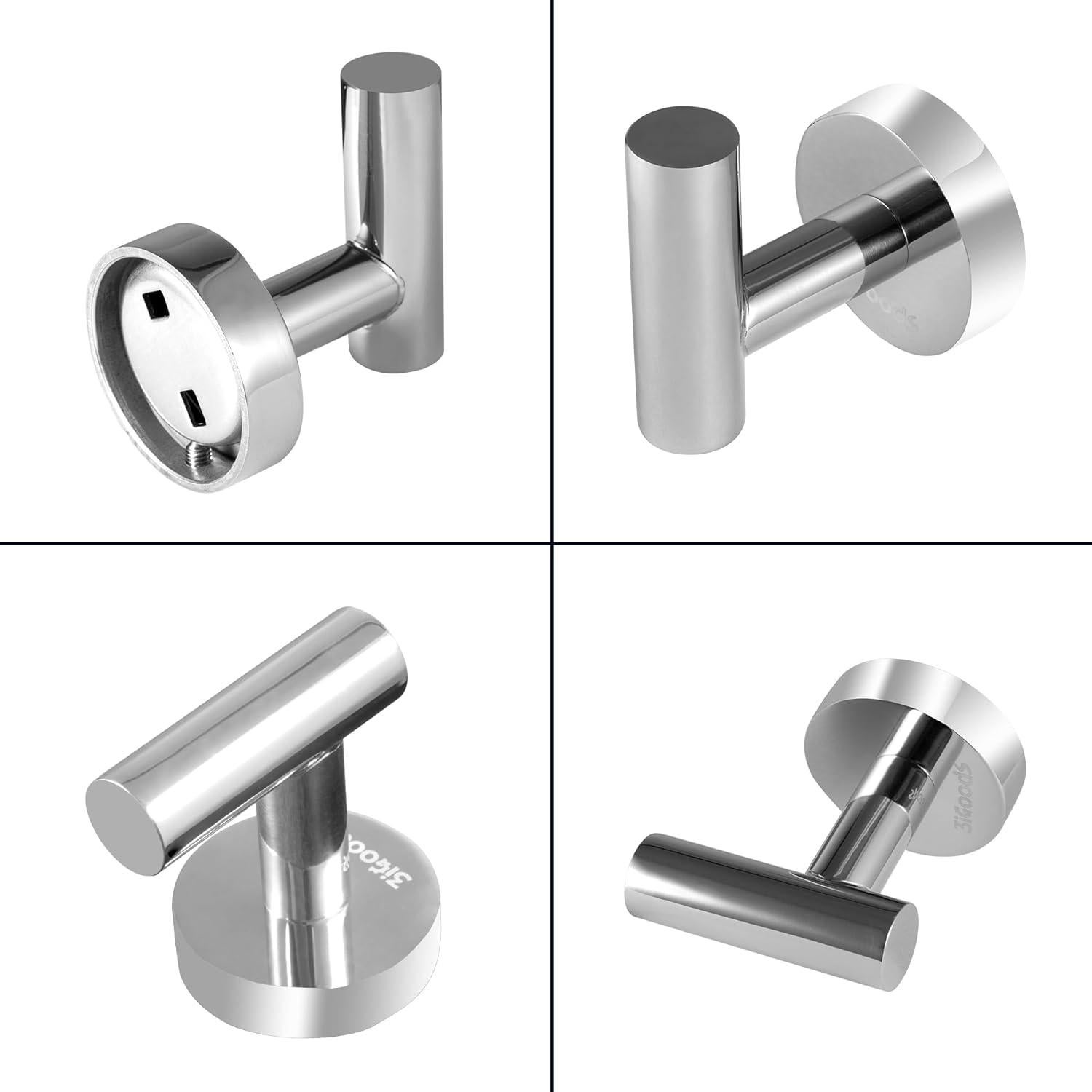 Ganchos de Pared 3iGoods de Acero Inoxidable - Paquete de 4