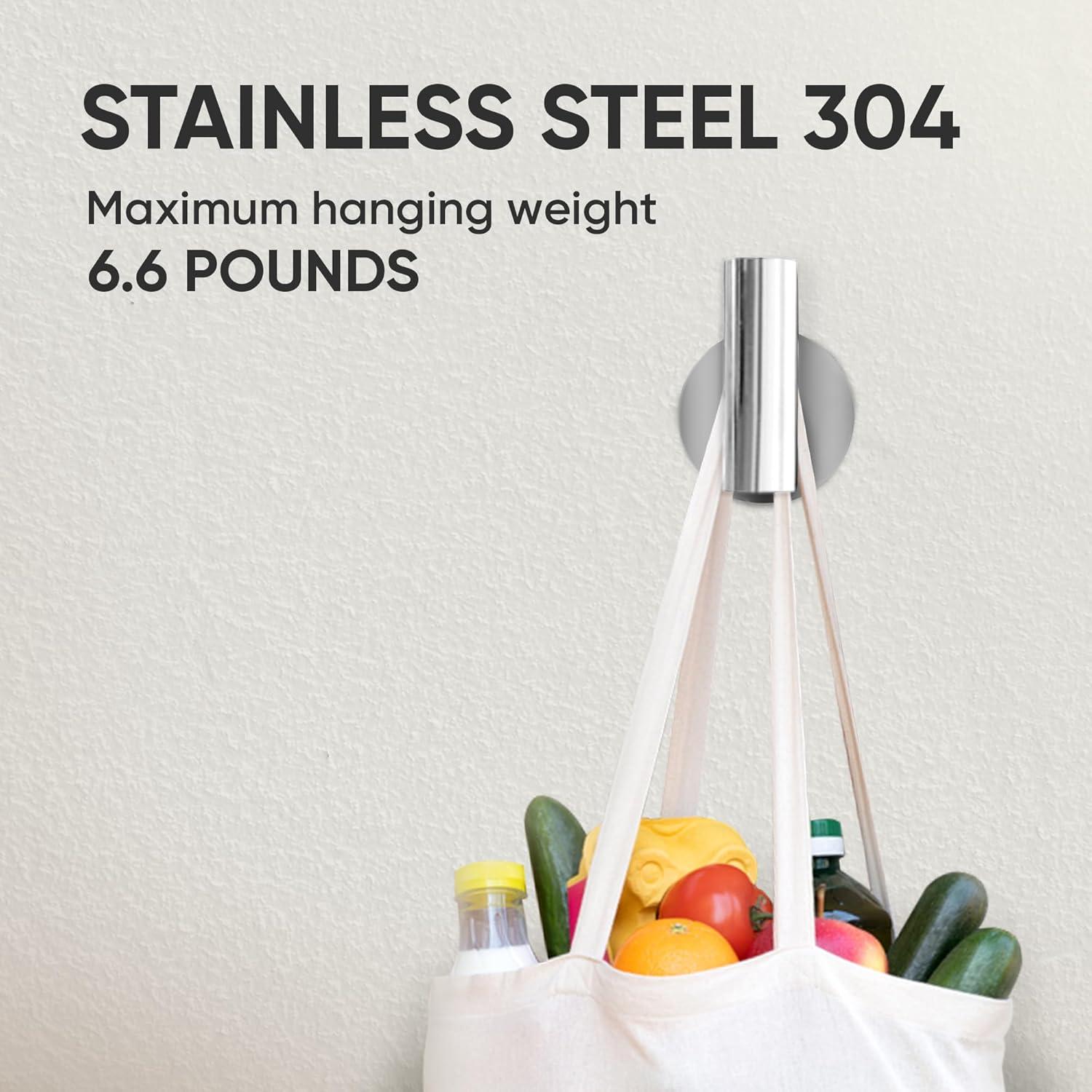 Ganchos de Pared 3iGoods de Acero Inoxidable - Paquete de 4