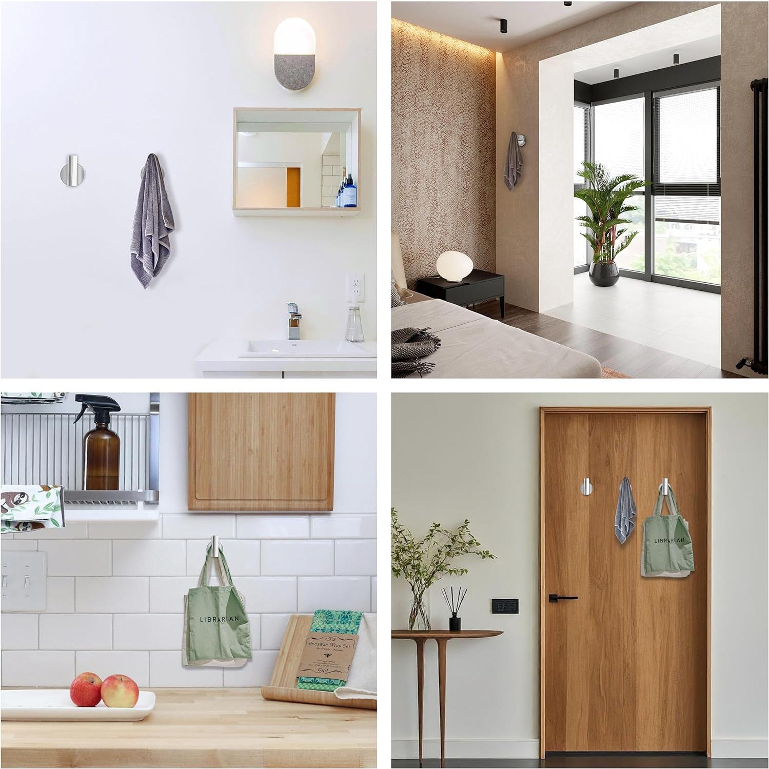 Ganchos de Pared 3iGoods de Acero Inoxidable - Paquete de 4