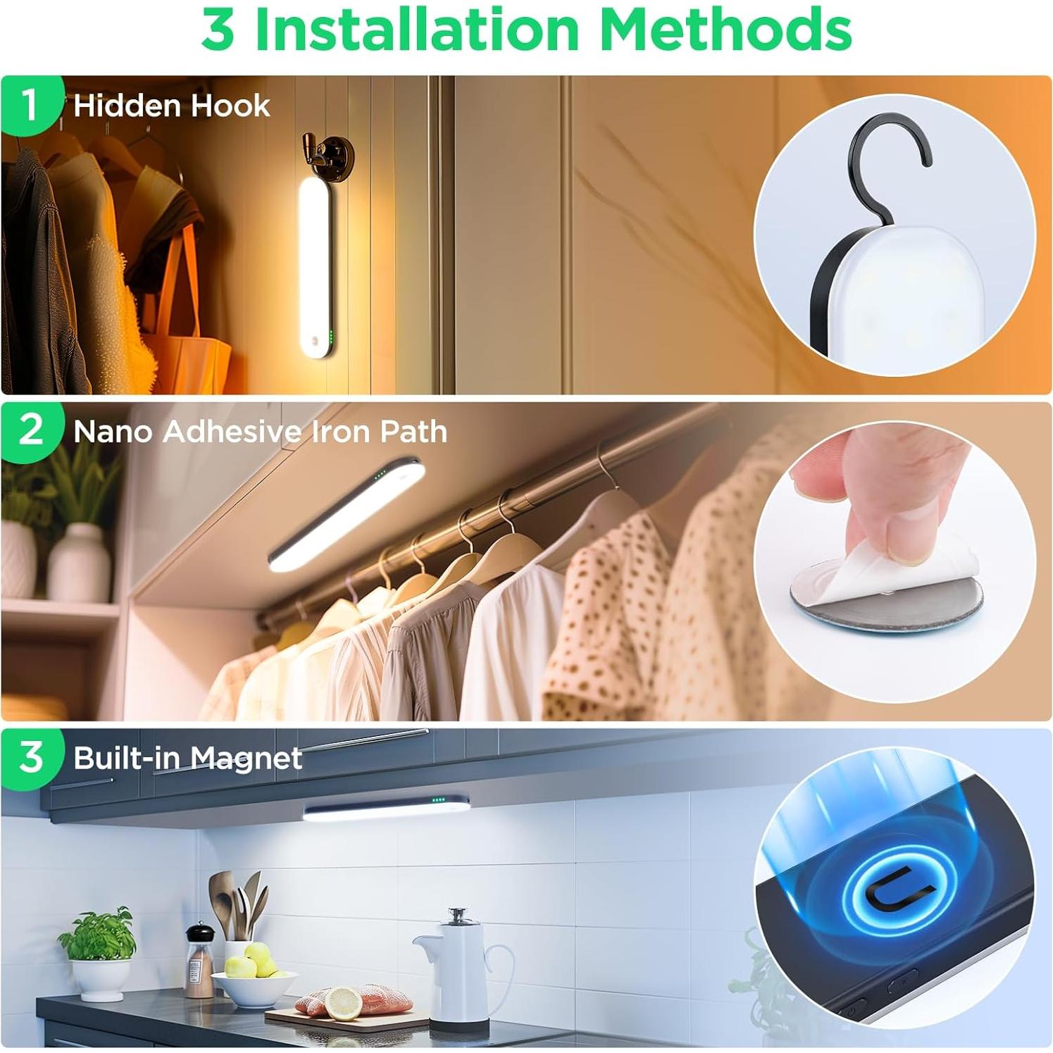 Iluminación bajo gabinete Deerdance GLS-C030 recargable 2600mAh