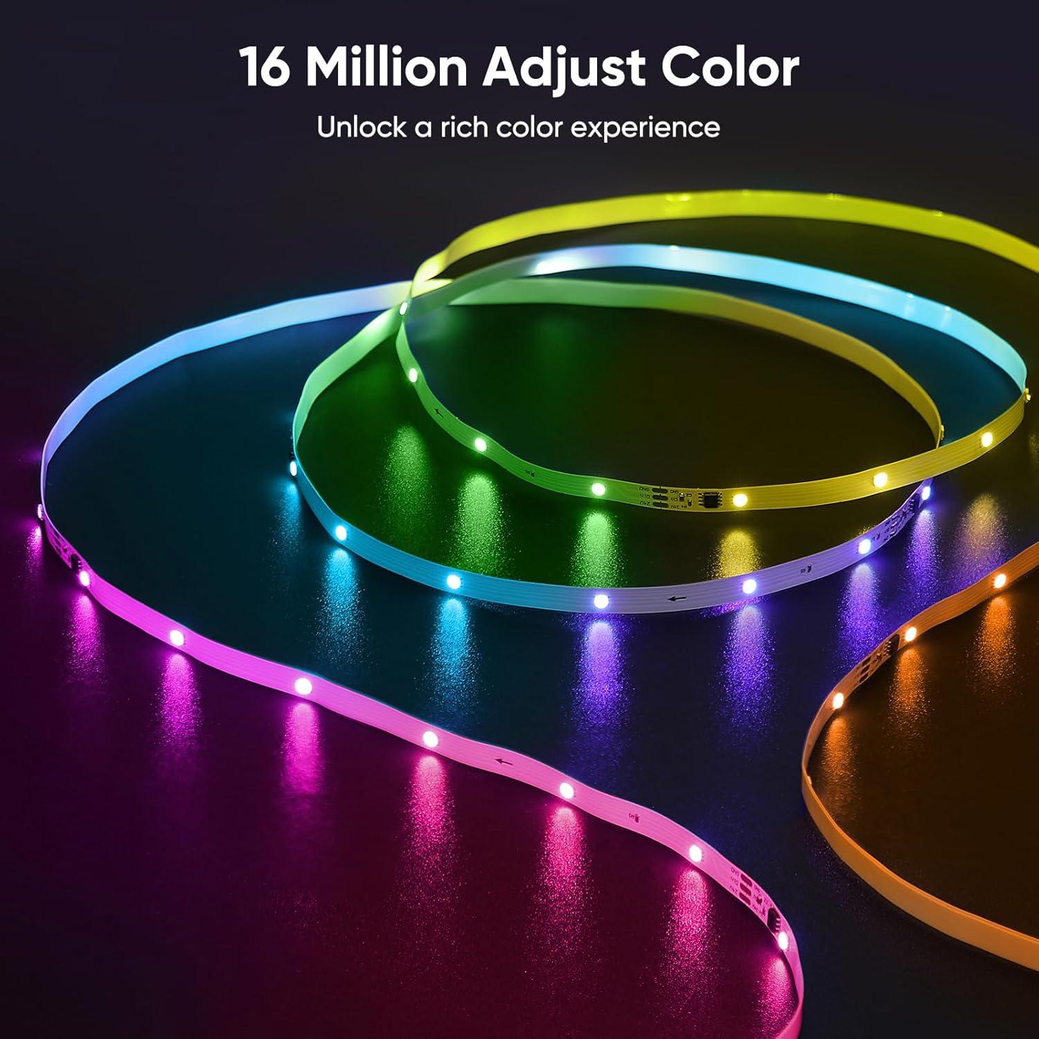 Tiras LED IC+RGB 20m ERBTY con control remoto y música