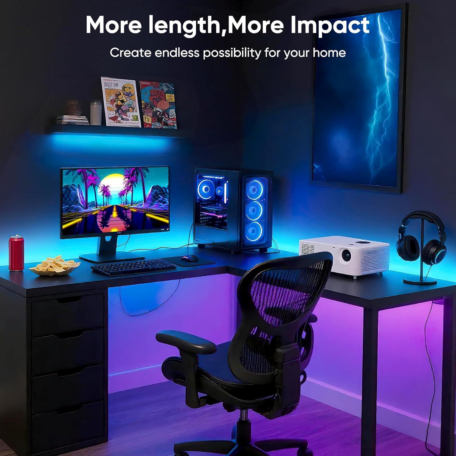 Tiras LED IC+RGB 20m ERBTY con control remoto y música