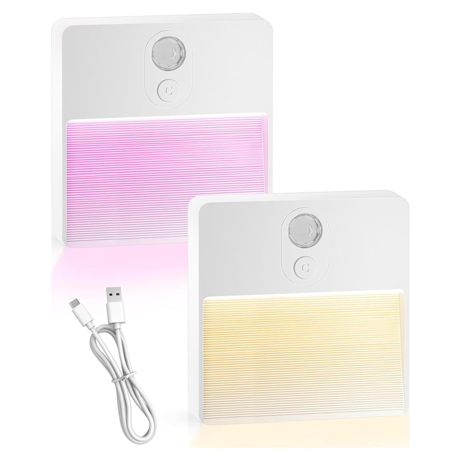 Sensor de Movimiento Luz Nocturna LED NICKLUC Recargable 7 Colores