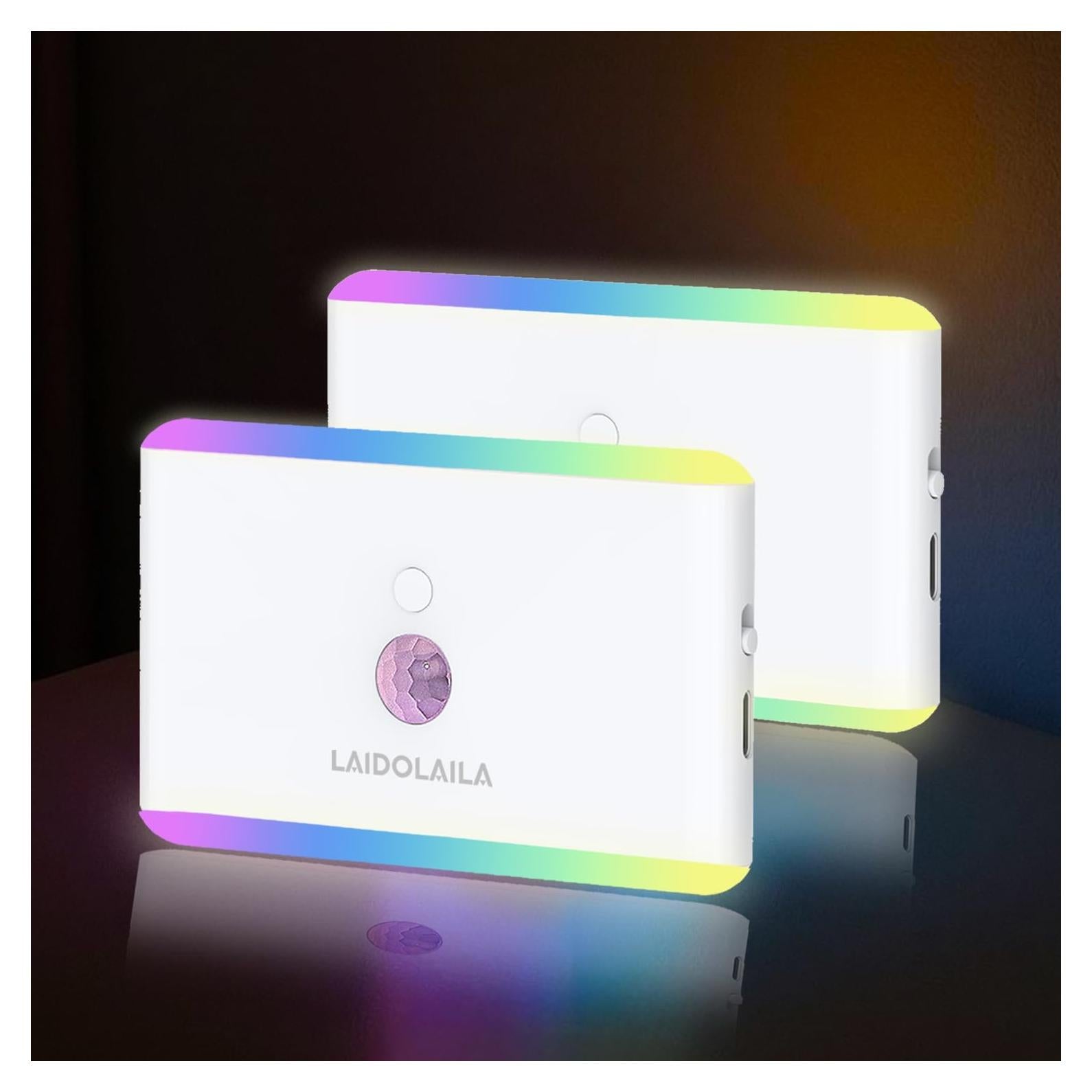 Luz Nocturna LED Recargable con Sensor de Movimiento - 2 Pzs