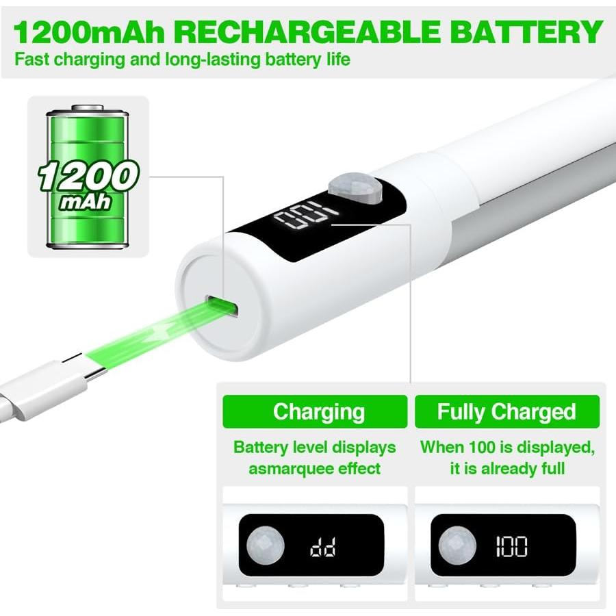 Luces de Armario LED Flohsen con Sensor de Movimiento Recargables