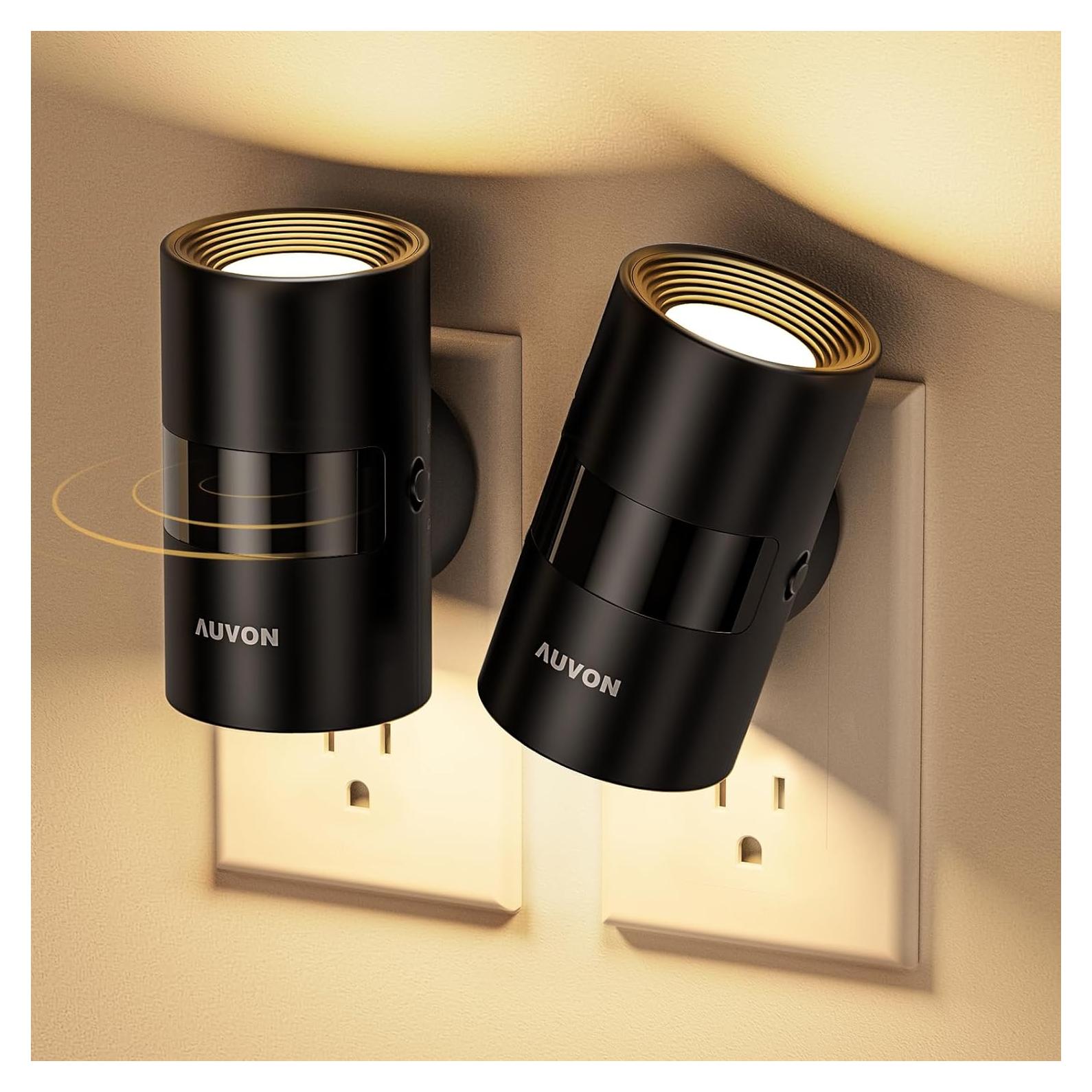 Luz Nocturna LED AUVON Regulable con Sensor de Movimiento 2 Pzas