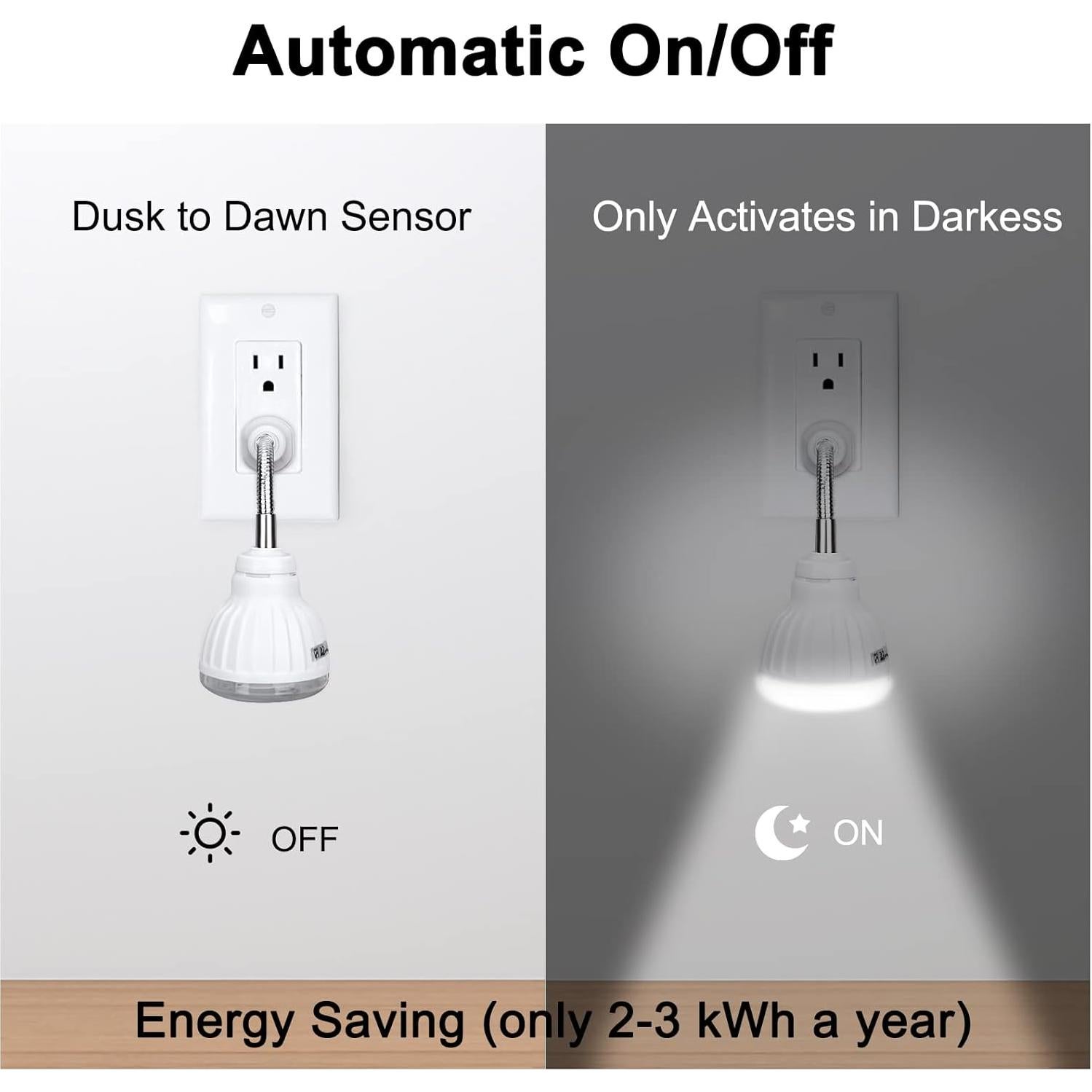 Luz Nocturna LED DEKELIY 3W con Sensor de Movimiento 2 Pcs