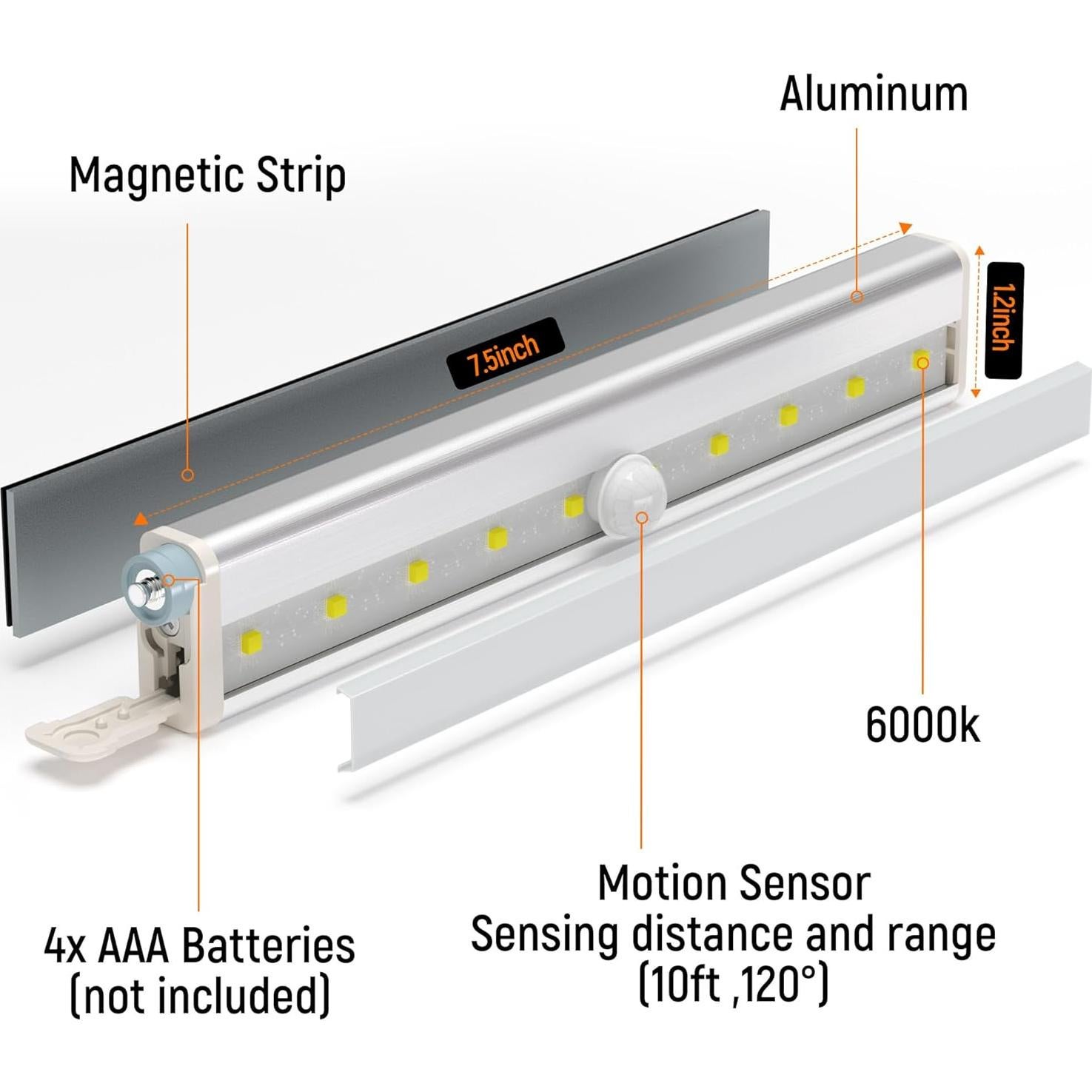 Luces LED con Sensor de Movimiento Molrebe - Paquete de 6