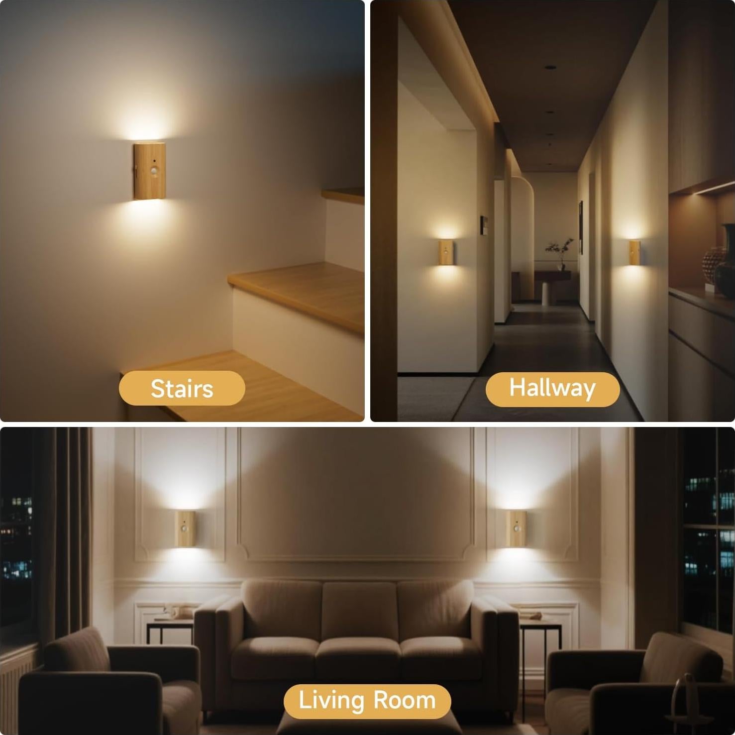 Luz Nocturna Inalámbrica Electight con Sensor de Movimiento 3600 mAh