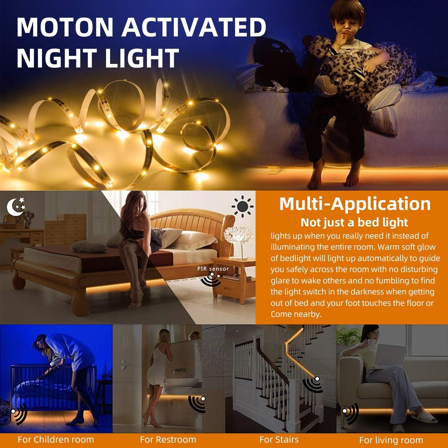 Luces de Tira LED HOUHUI 3m con Sensor de Movimiento USB