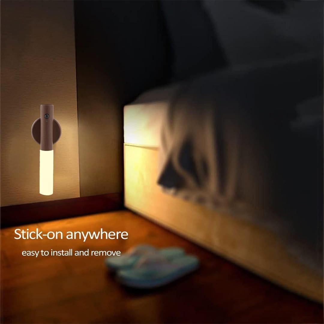 Luz Nocturna LED LANDGOO Madera de Nogal con Sensor 180mm