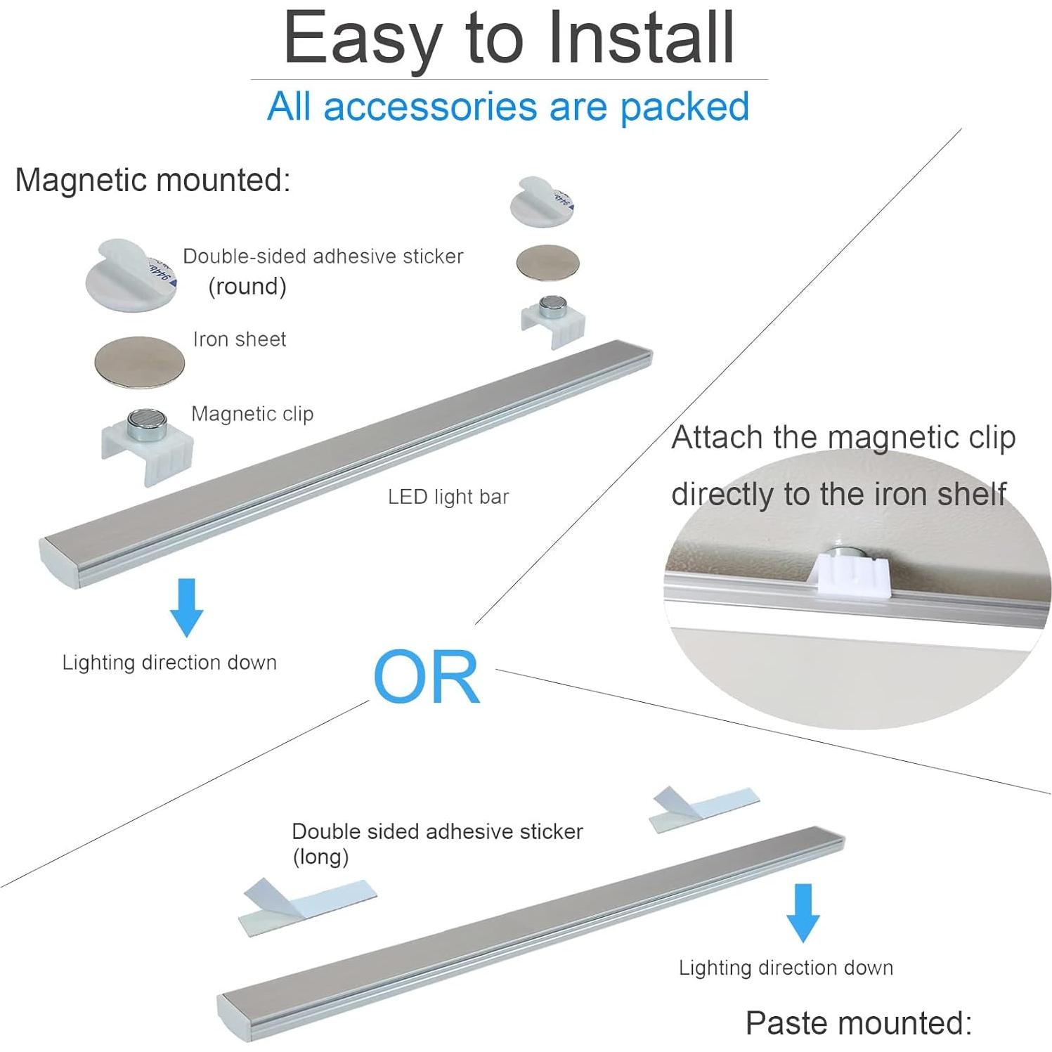 Barra de Luz LED IKSLED 43.2 cm con Sensor de Movimiento Blanco Frío