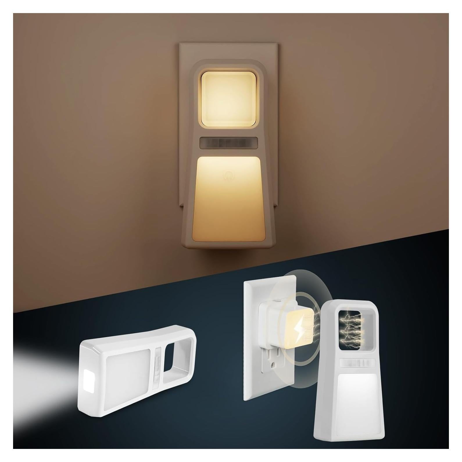 Luz Nocturna Multifuncional Dawnrise 5-en-1 con Sensor