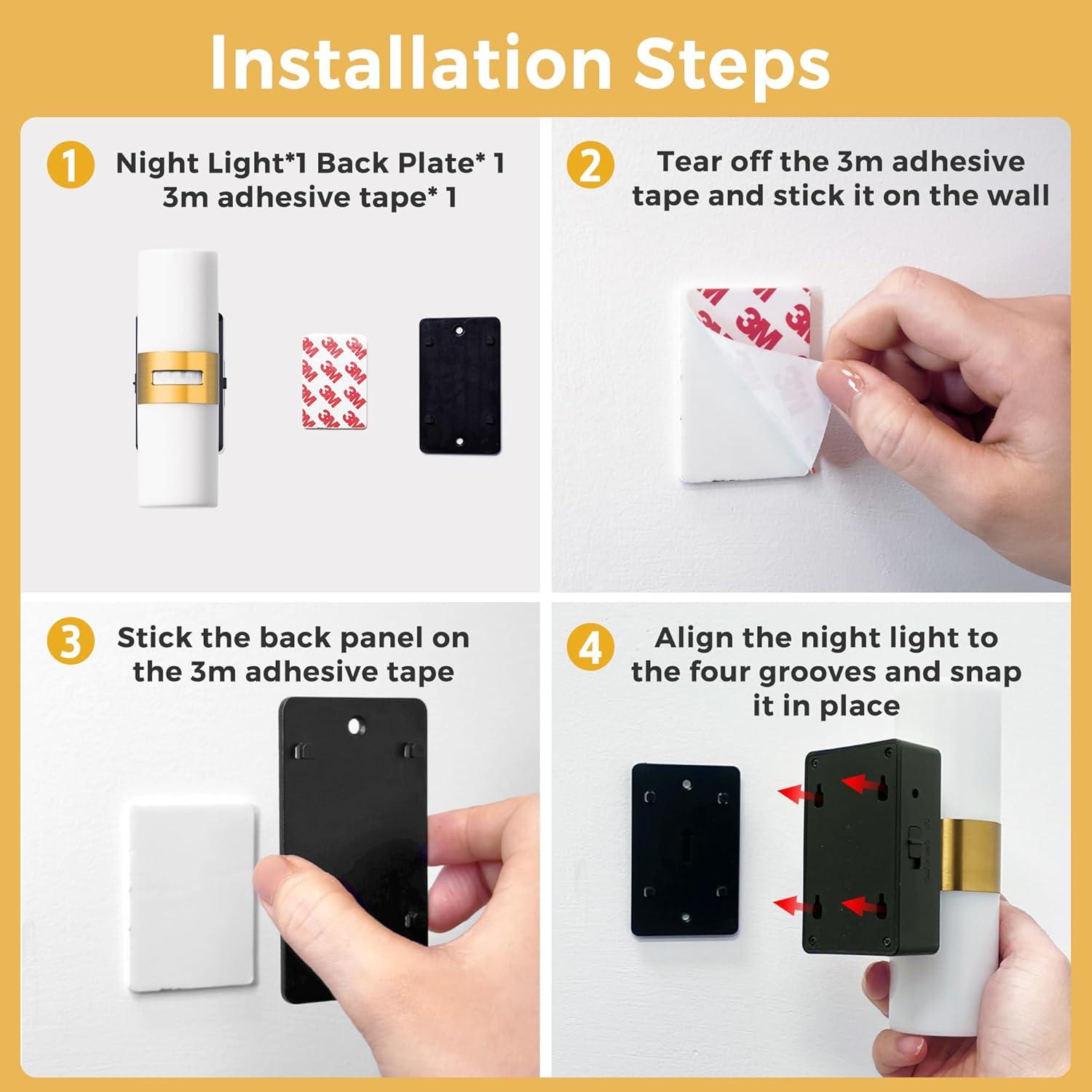 Luz Nocturna LED Recargable L LOHAS con Sensor de Movimiento