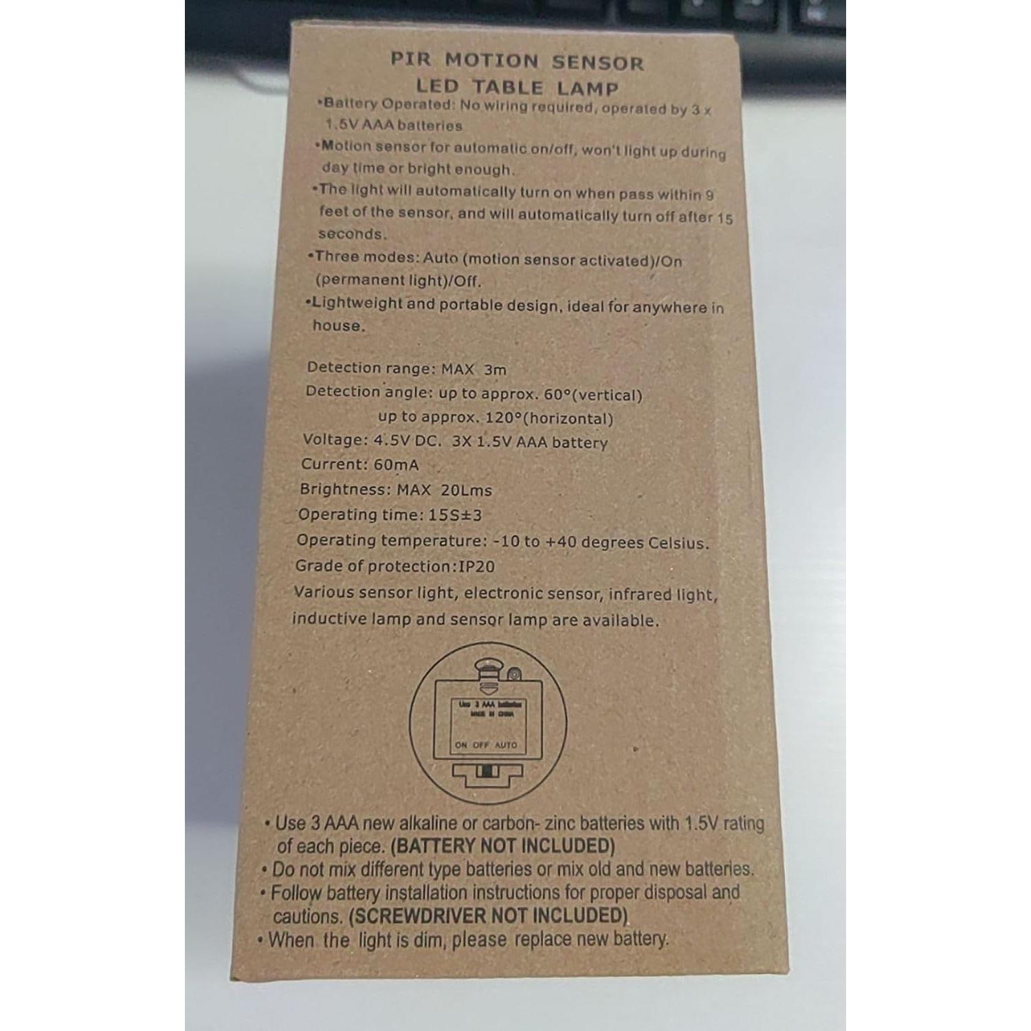 Lámpara de Mesa con Sensor de Movimiento WRalwaysLX 2 Paquetes