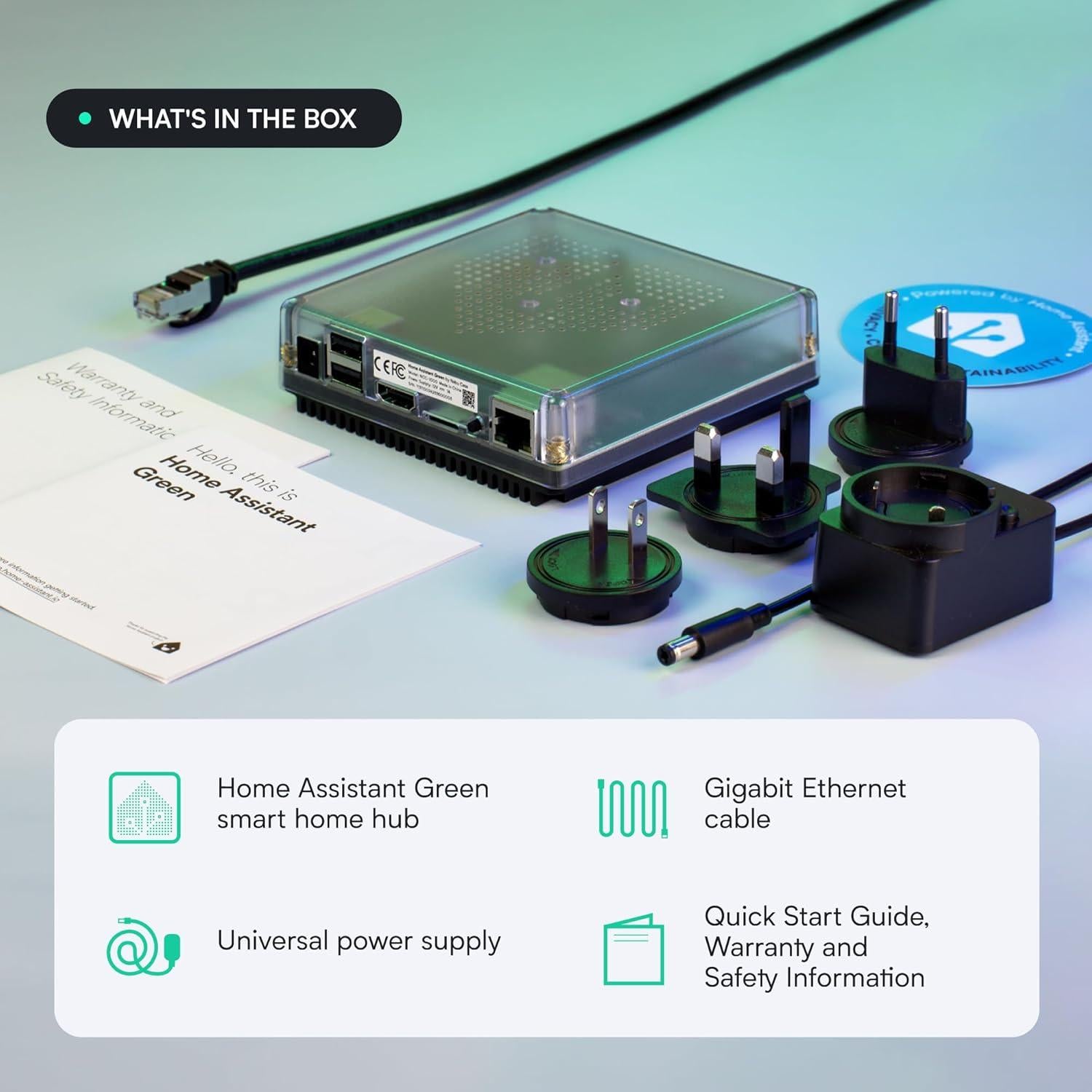 Hub de Hogar Inteligente Home Assistant Green - 32GB, 4GB RAM