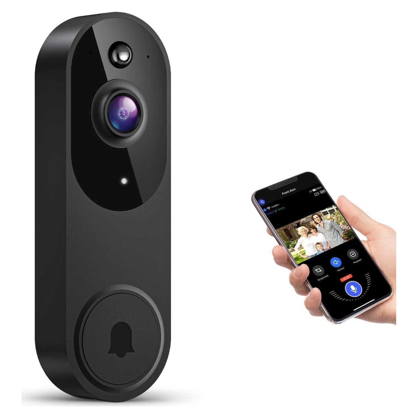 Cámara de Timbre de Video Inalámbrica LinkSear M20-V2 720p