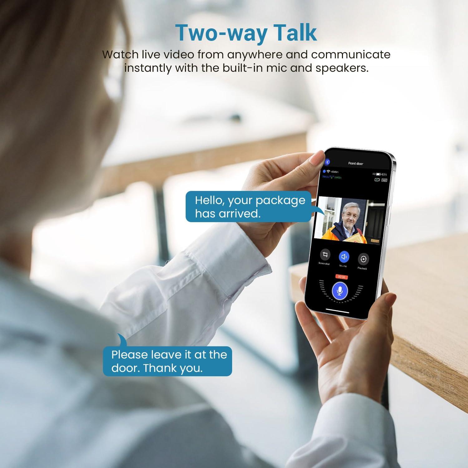 Cámara de Timbre de Video Inalámbrica ModeJump M20-V2 1080P