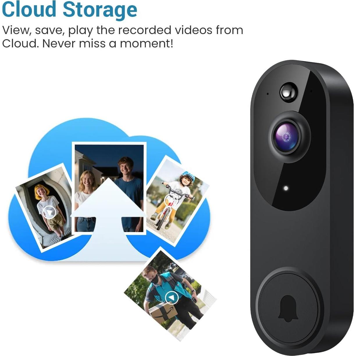 Cámara de Timbre de Video Inalámbrica ModeJump M20-V2 1080P