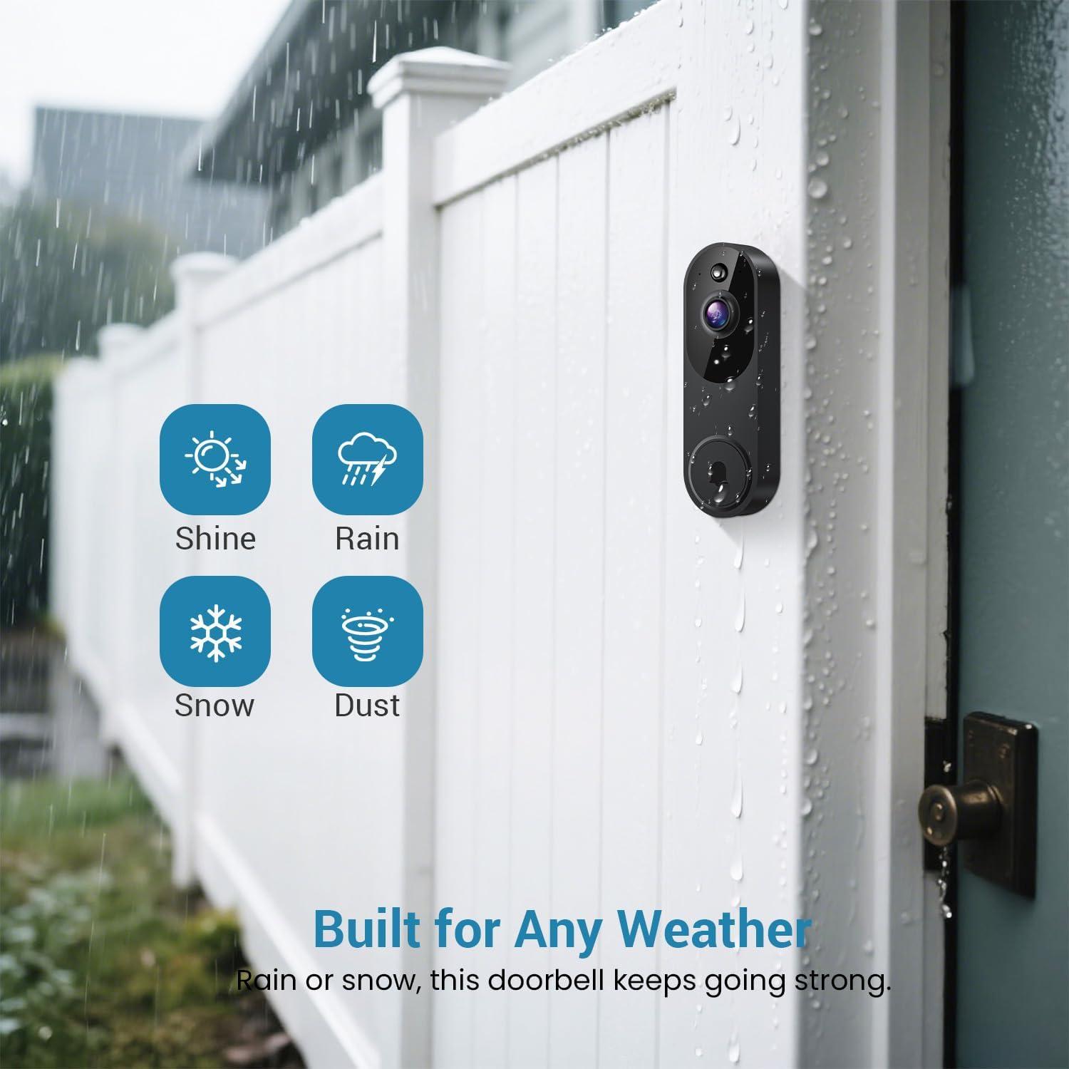 Cámara de Timbre de Video Inalámbrica ModeJump M20-V2 1080P