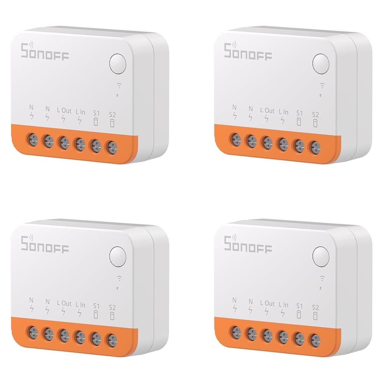 Interruptor Inalámbrico WiFi SONOFF MINIR4 10A - Paquete de 4