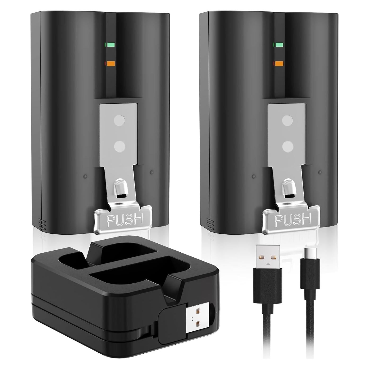 Paquete de 2 Baterías Ring 6040mAh + Cargador Doble USB