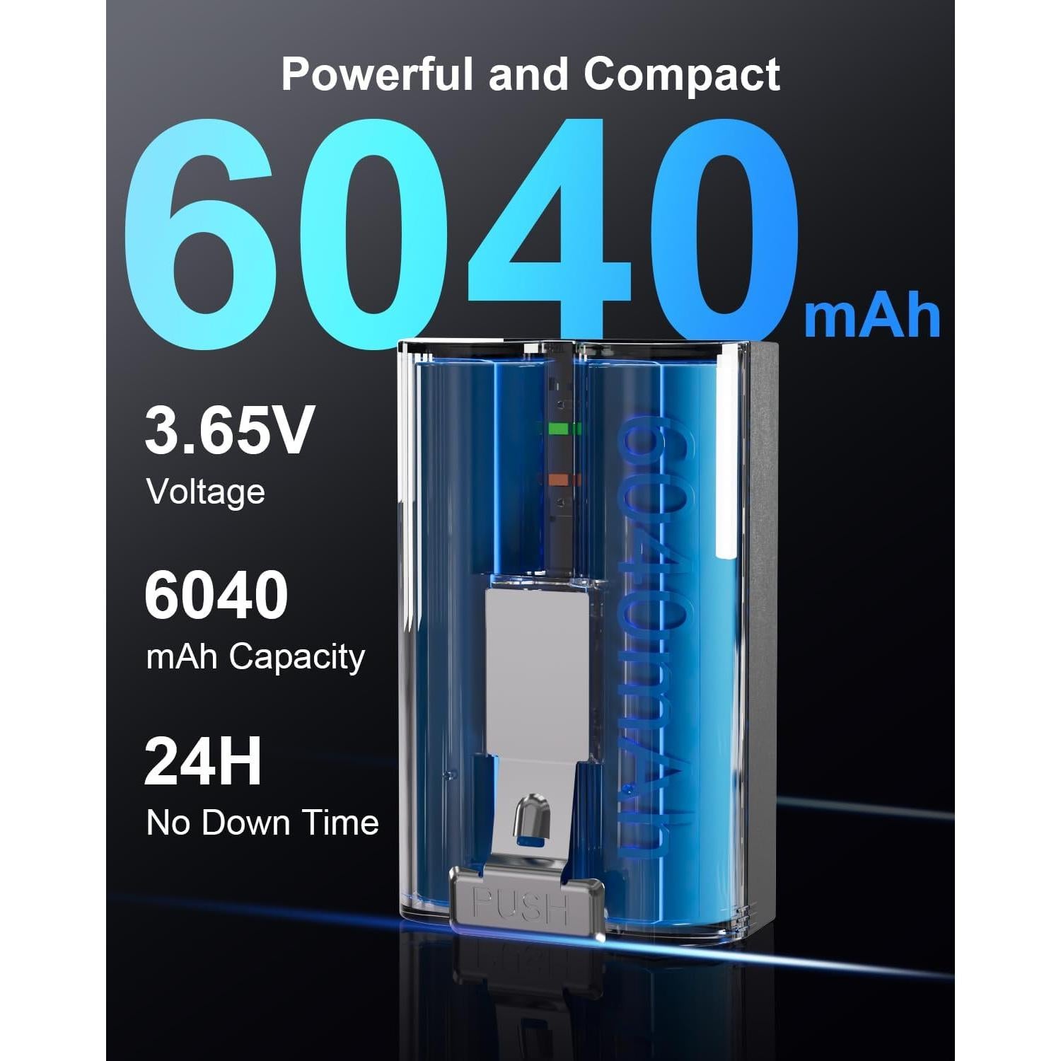 Paquete de 2 Baterías Ring 6040mAh + Cargador Doble USB