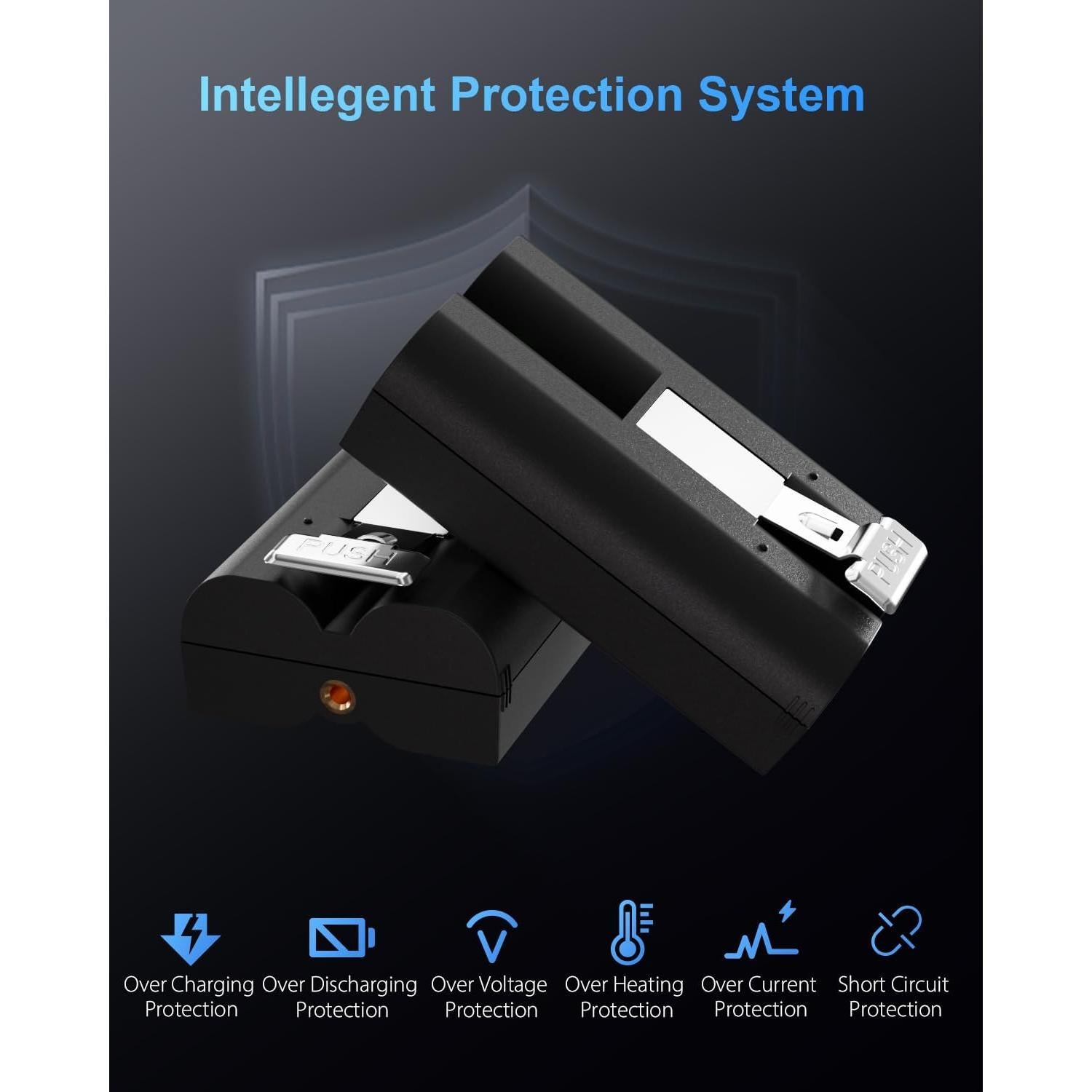 Paquete de 2 Baterías Ring 6040mAh + Cargador Doble USB