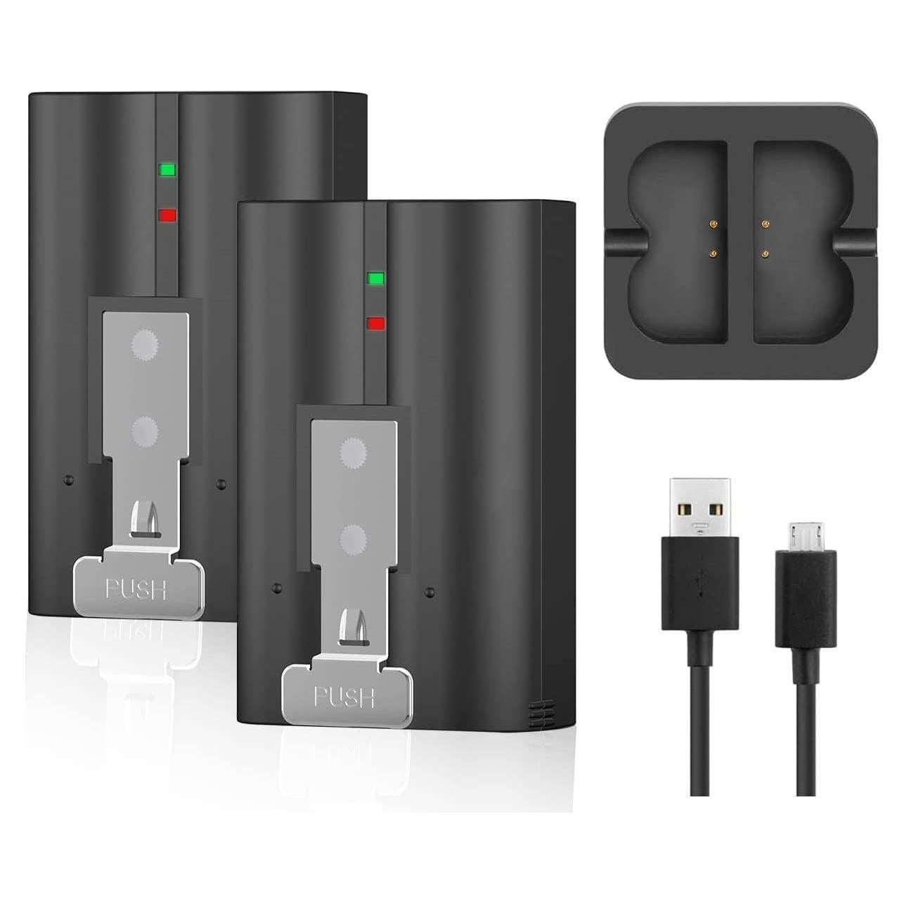 Paquete 2 Baterías Reemplazo 6040mAh Carga para Ring 2/3/4