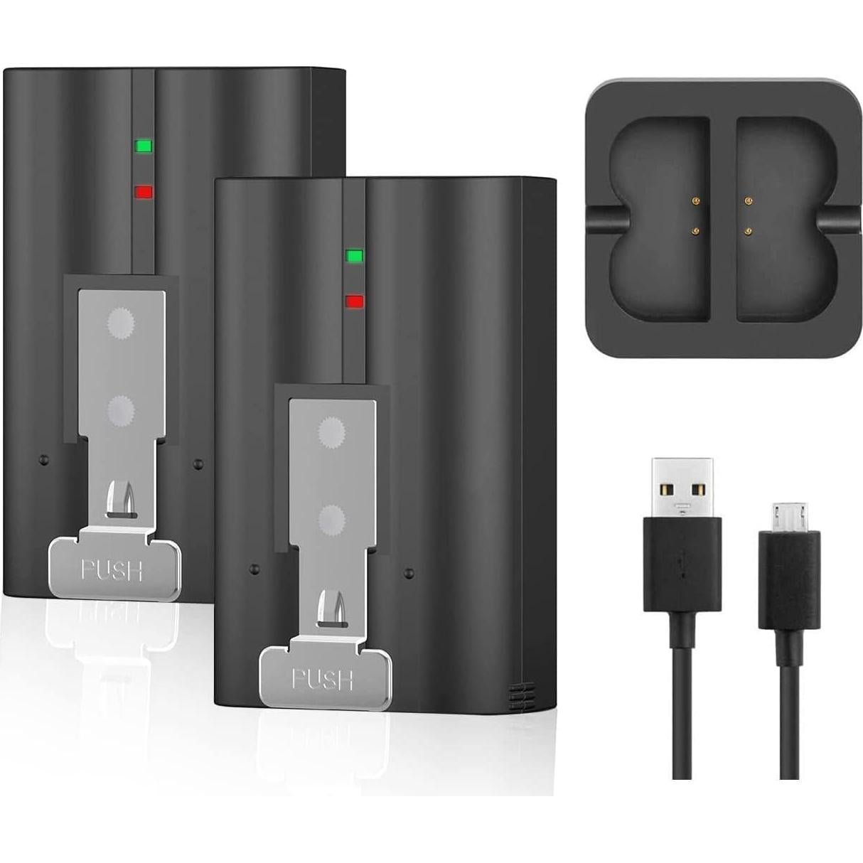 Paquete 2 Baterías Reemplazo 6040mAh Carga para Ring 2/3/4