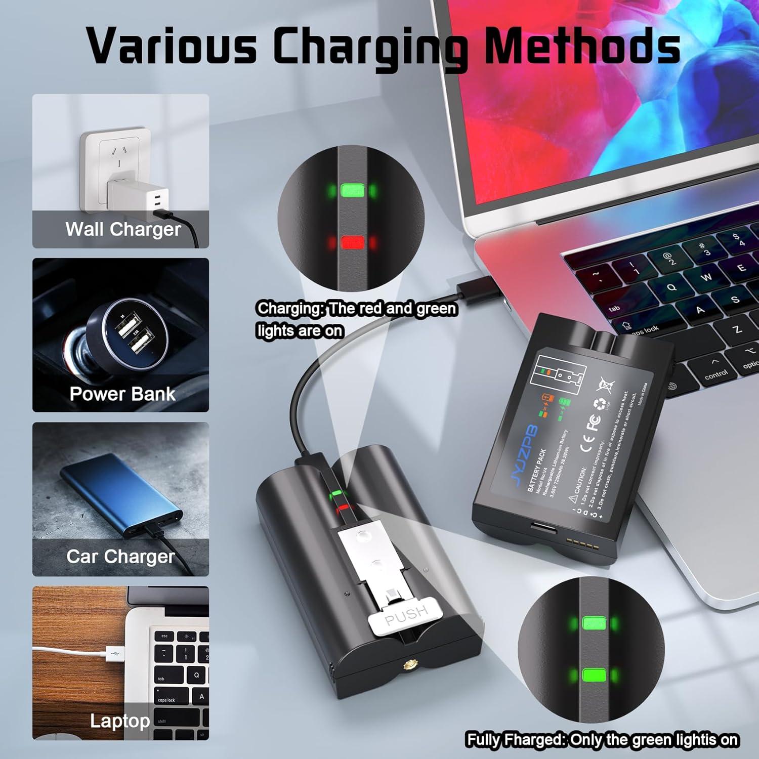 Baterías Recargables JYJZPB 7200mAh para Timbres de Video