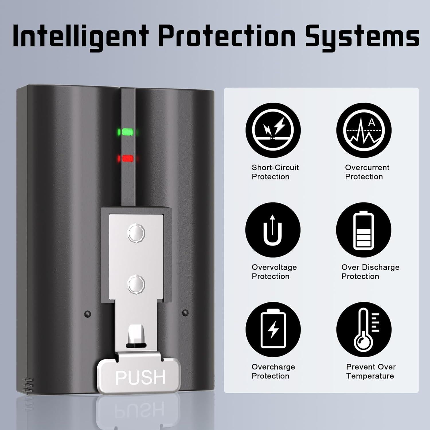 Baterías Recargables JYJZPB 7200mAh para Timbres de Video