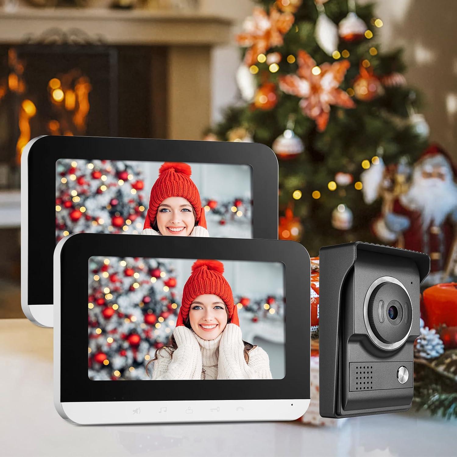 Intercomunicador de Video WOLILIWO 7" con 1 Cámara y 2 Monitores