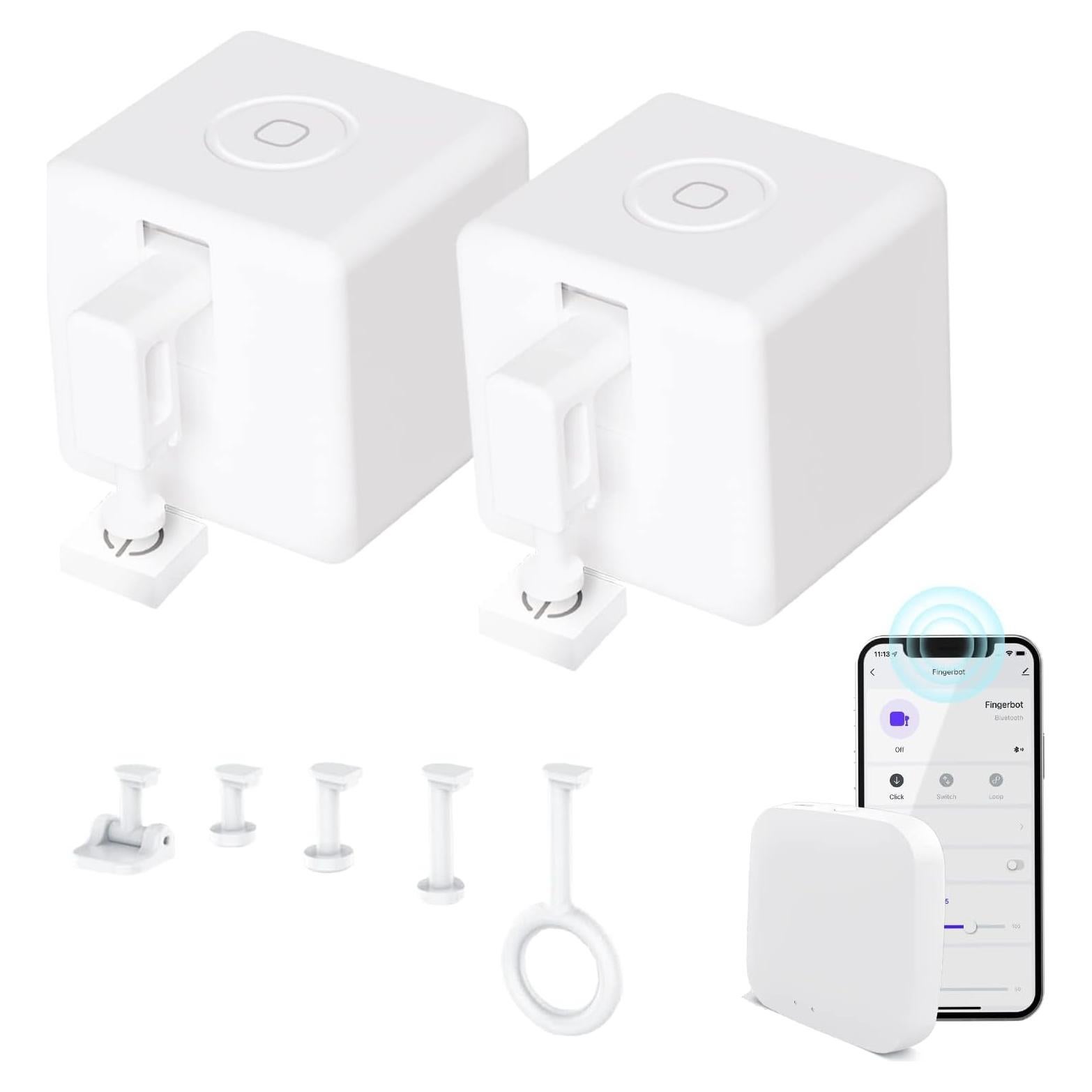 Fingerbot Inteligente MOES con Hub Bluetooth y Accesorios