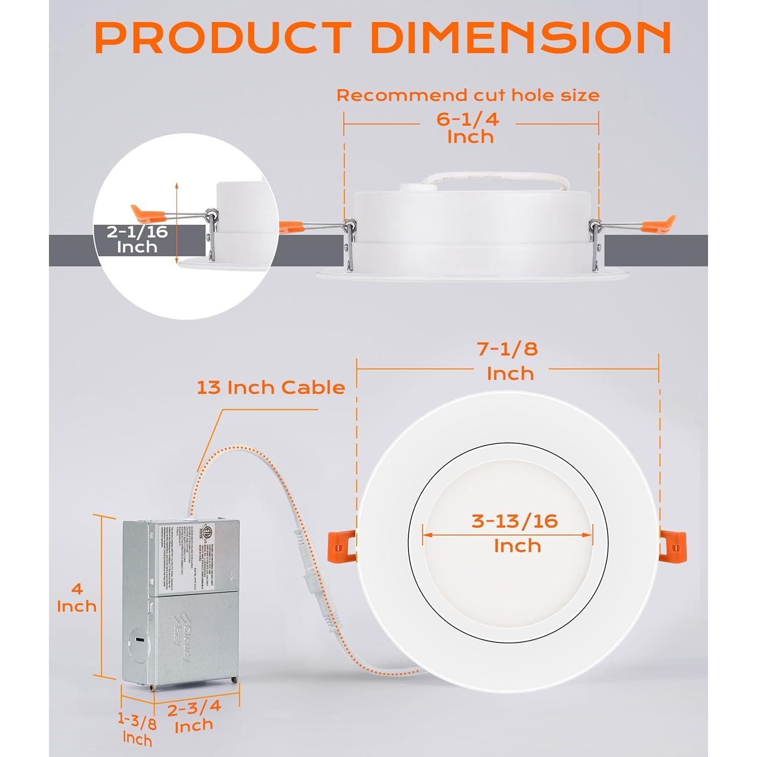 Luz LED Empotrada Inteligente CLOUDY BAY 15 cm 4 Pack RGB