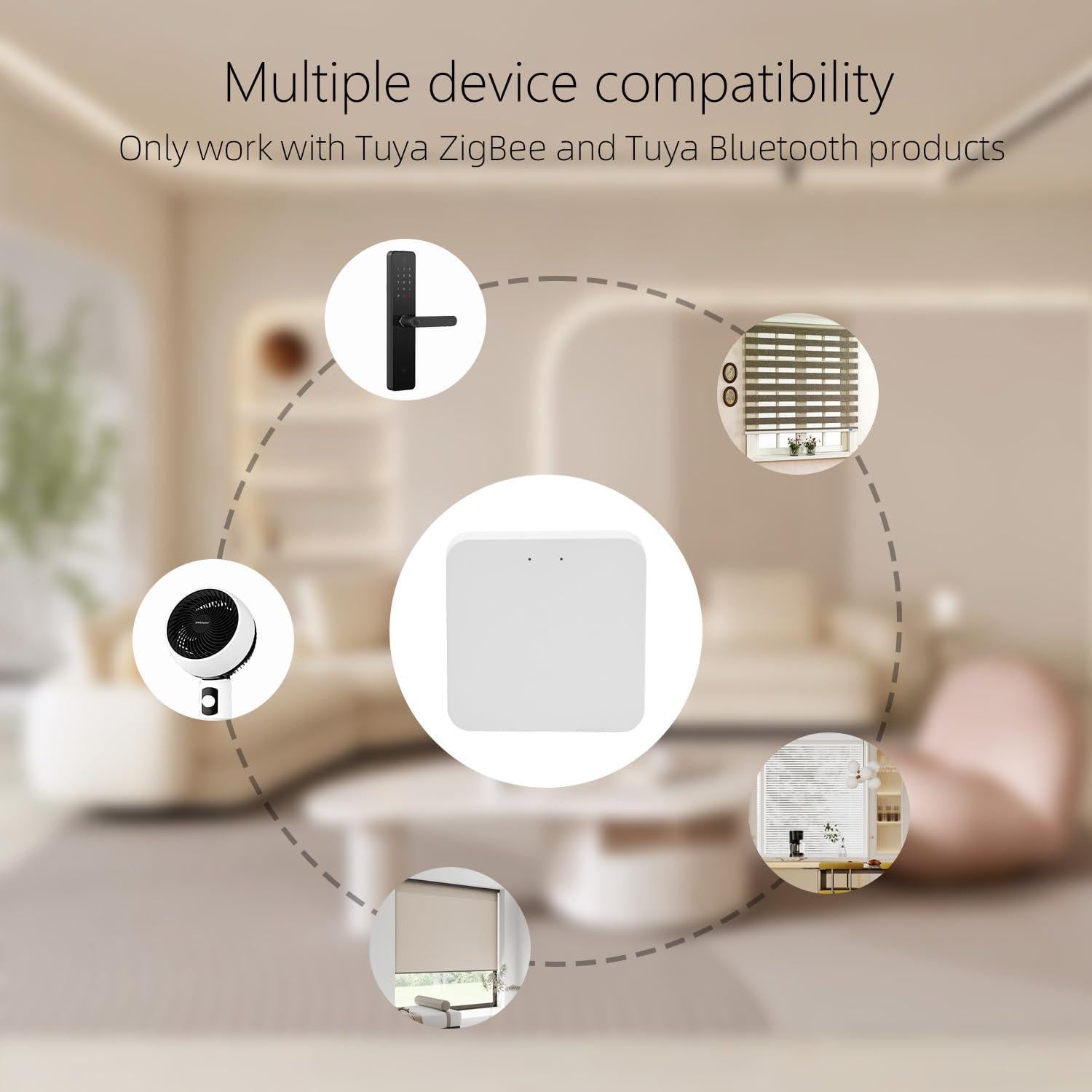 Puerta de enlace Smart Hub Sortfle Tuya ZigBee Bluetooth 2.4GHz