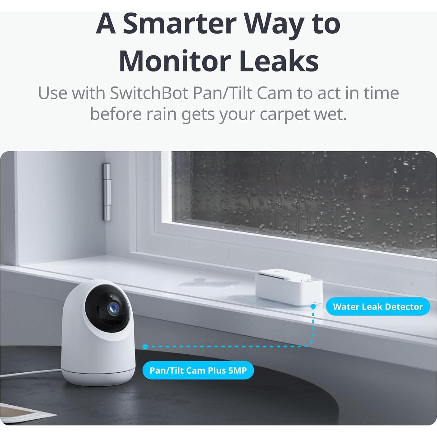 Detector de Fugas de Agua WiFi SwitchBot, Alarma 100dB, IP67